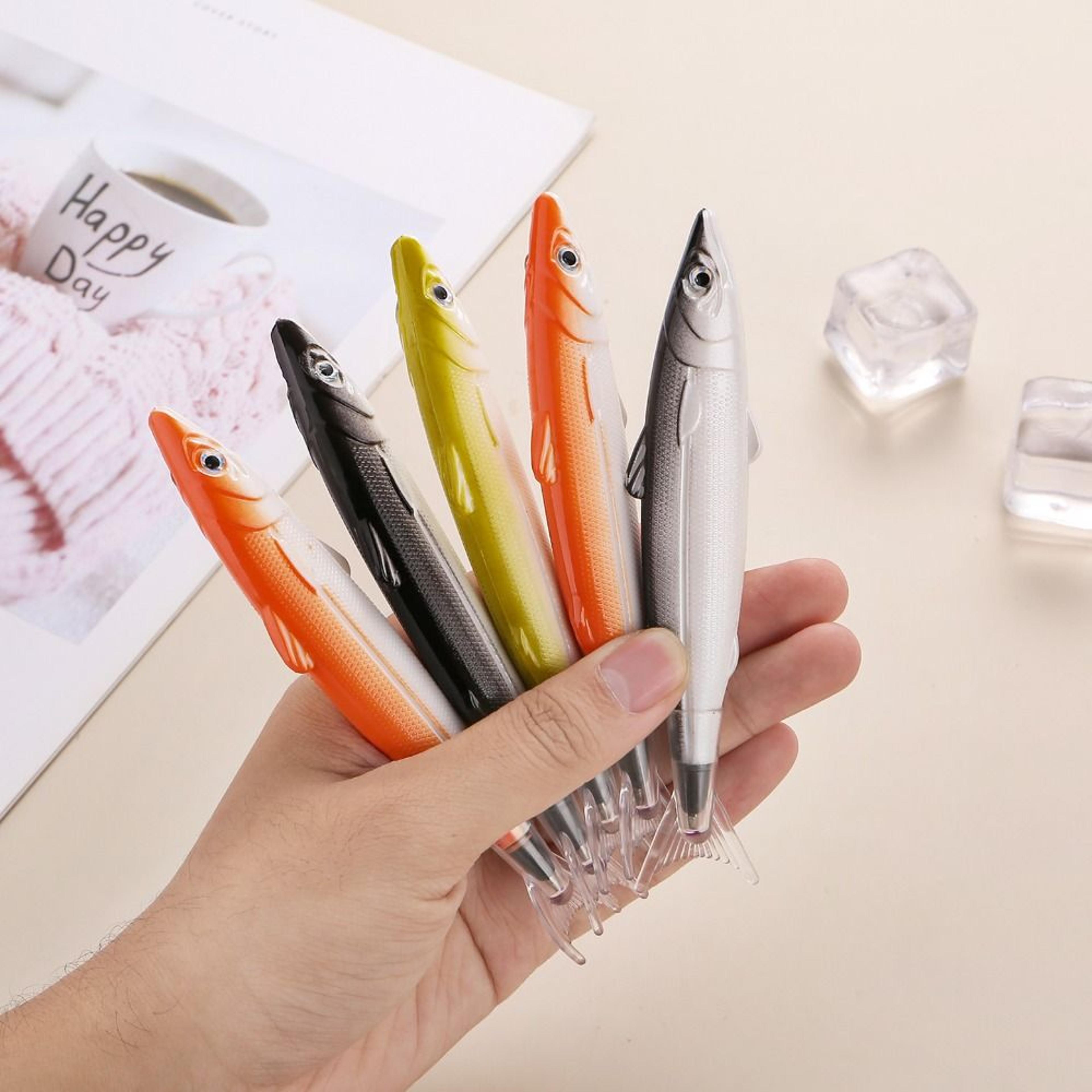 unique fish shape gel pen, a fun writing gift, novelty school stationery, smooth signature ballpoint pen