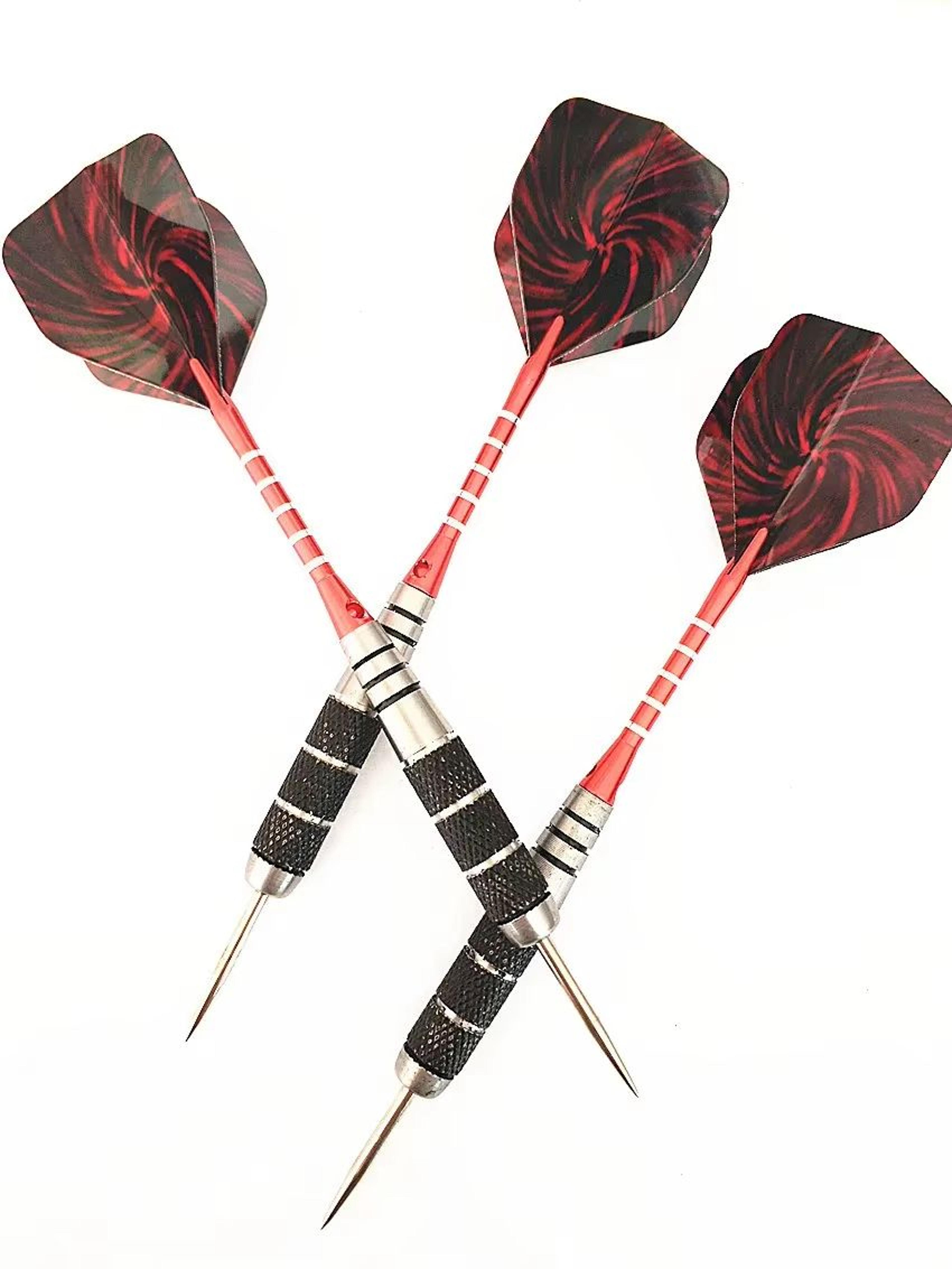 professional steel tip darts set, weight, 3 pack with aluminium shafts and flights, for dartboard game