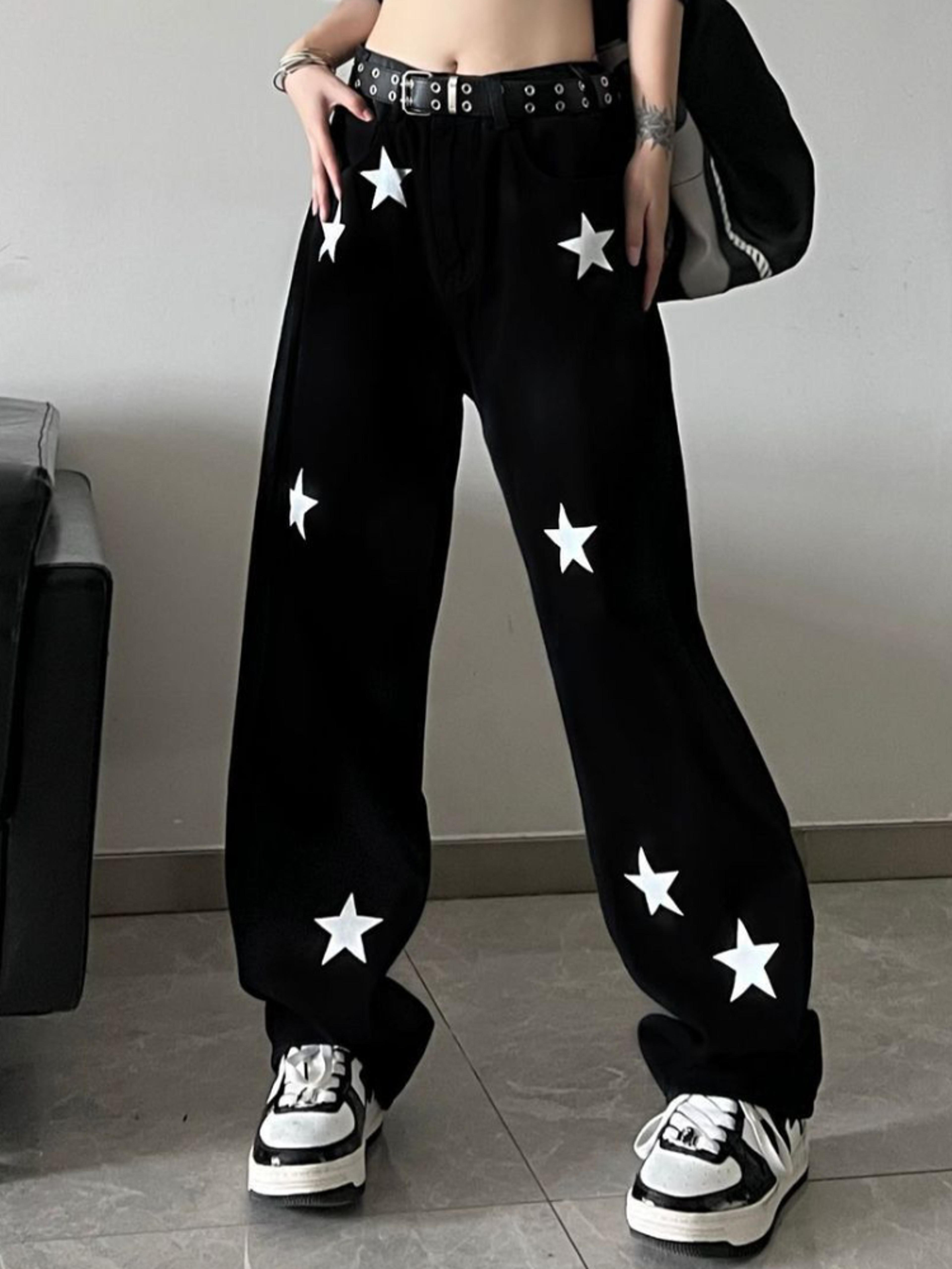 women's y2k wide leg jeans, high waisted baggy vintage chic, harajuku streetwear, unisex casual all-match denim