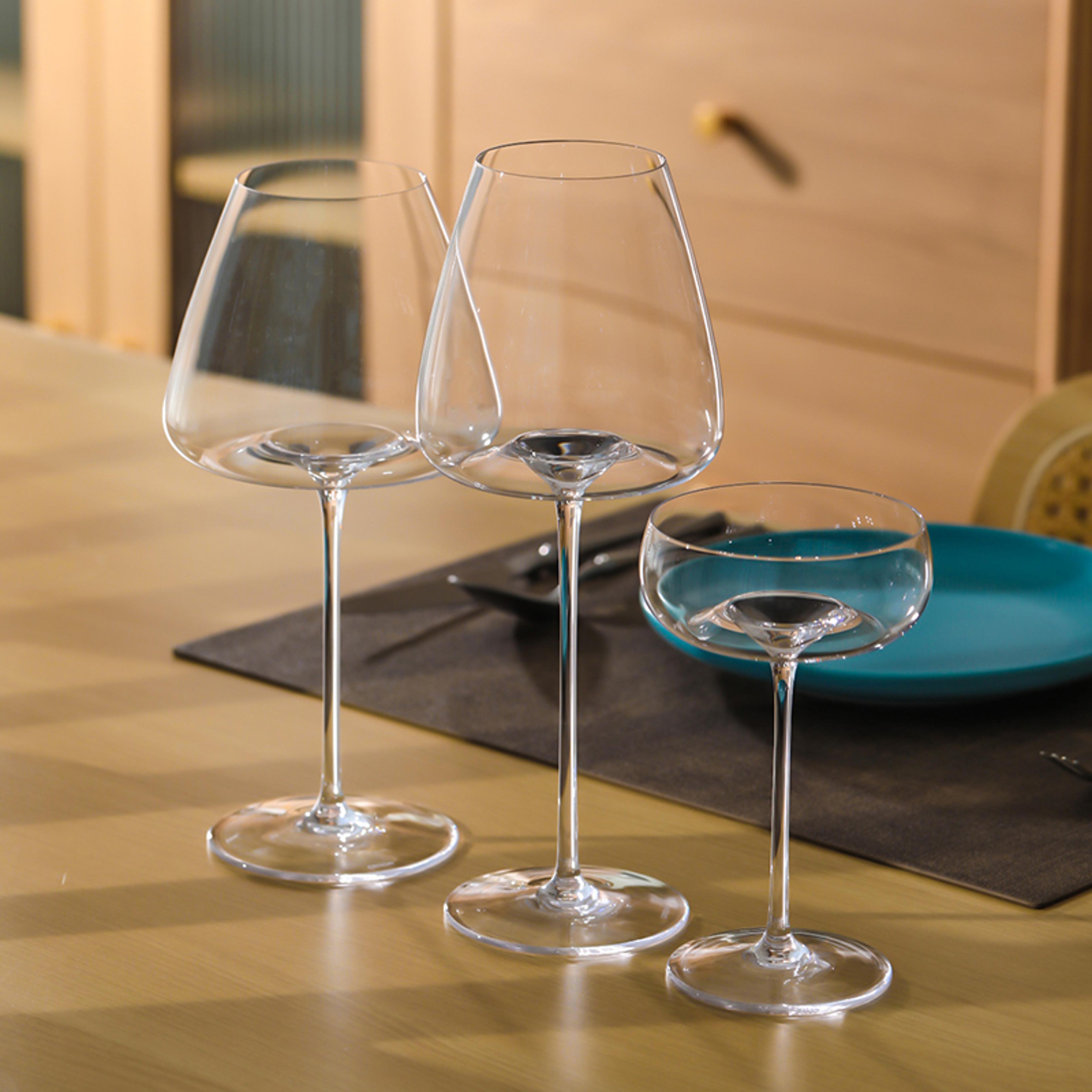 concave bottom wine glass, handmade, ultra thin crystal, big belly burgundy goblet, art tasting cup