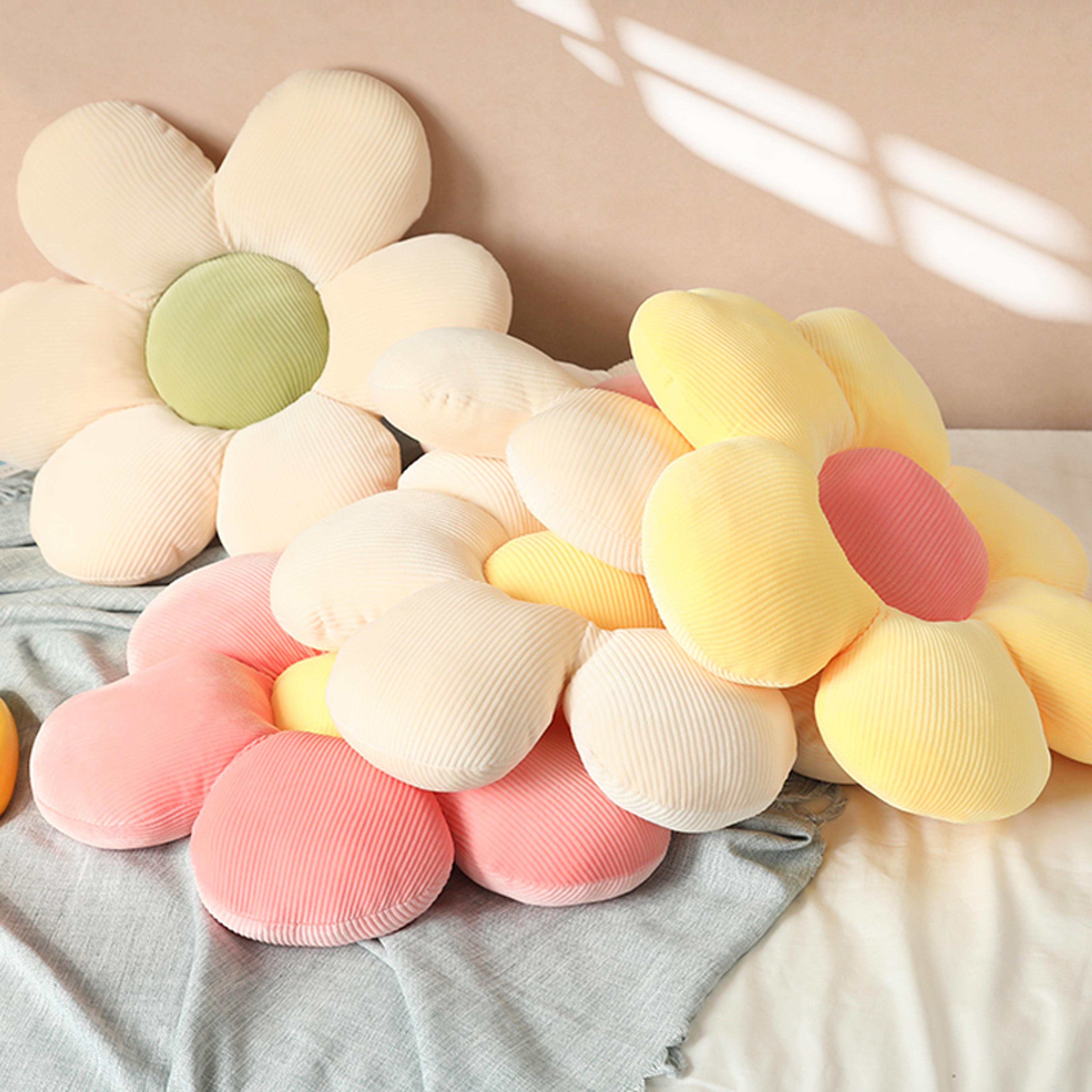 six petal flower cushion high-quality sunflower pillow bay window pink flower setting for bedroom seat pillow girly room
