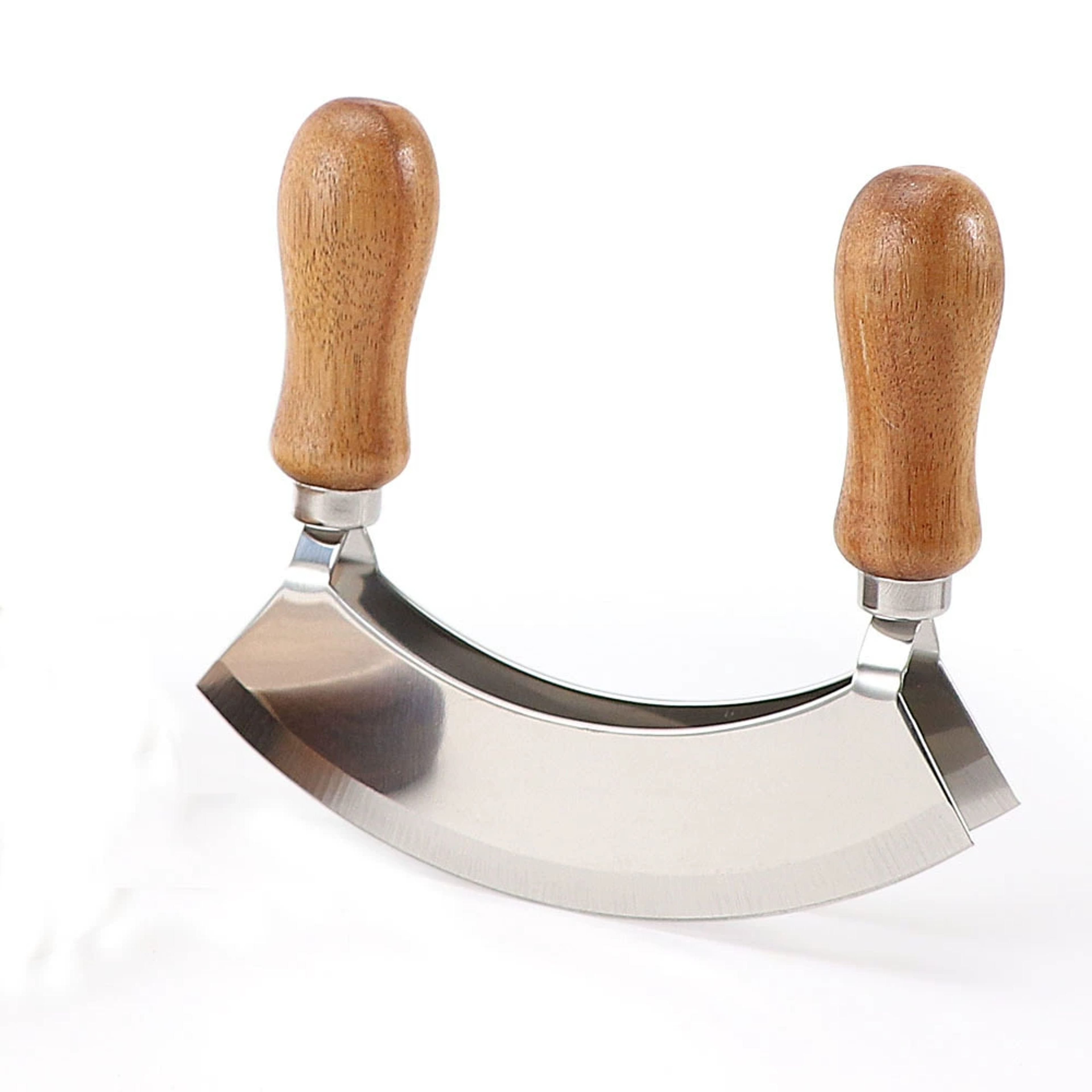 stainless steel rocker chopper, kitchen pizza knife, slicer cutter, bending double blade, vegetable meat chopper