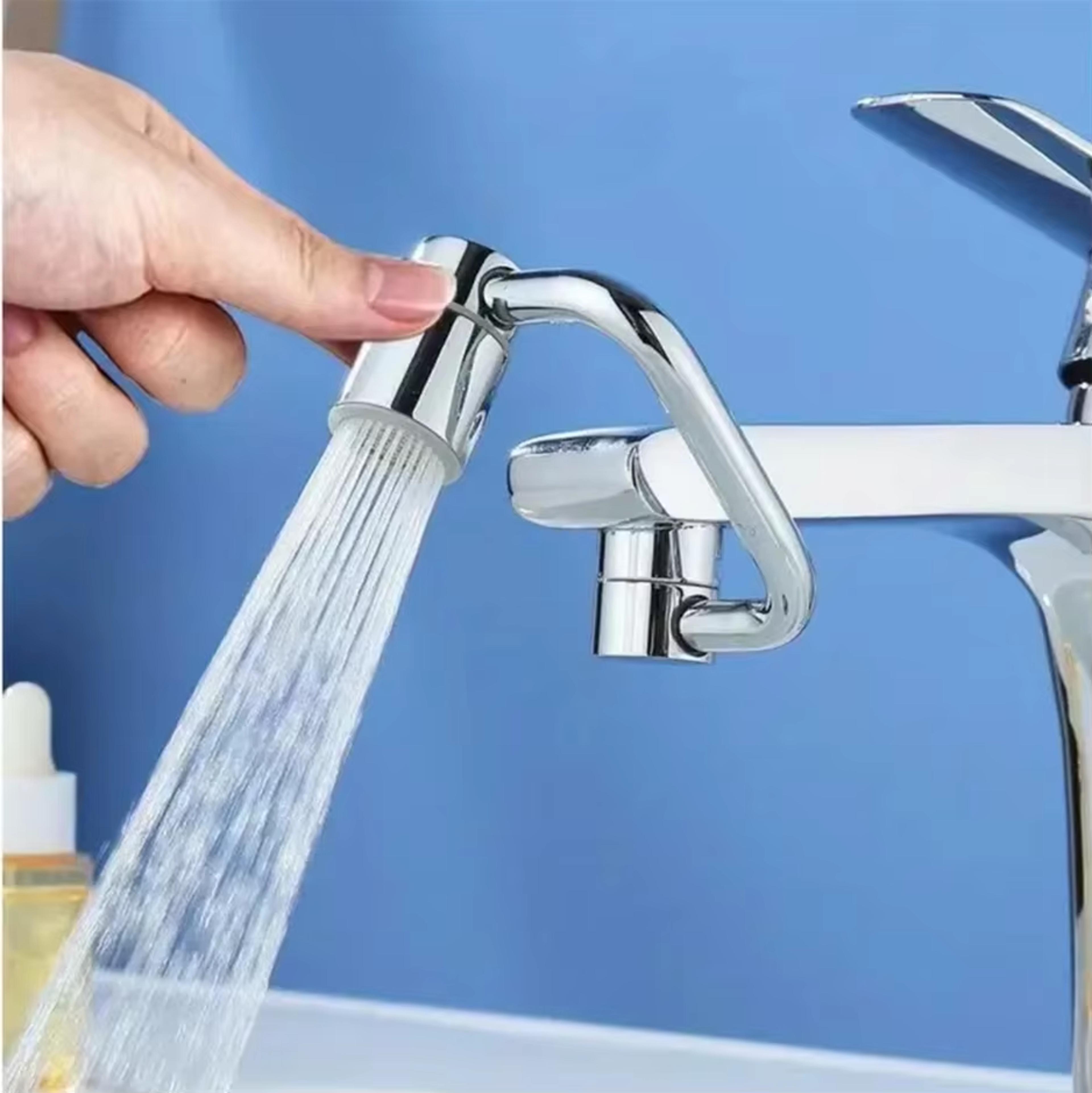 stainless steel kitchen faucet extender, rotating sink accessory, splash proof, universal, dual-mode bathroom adapter