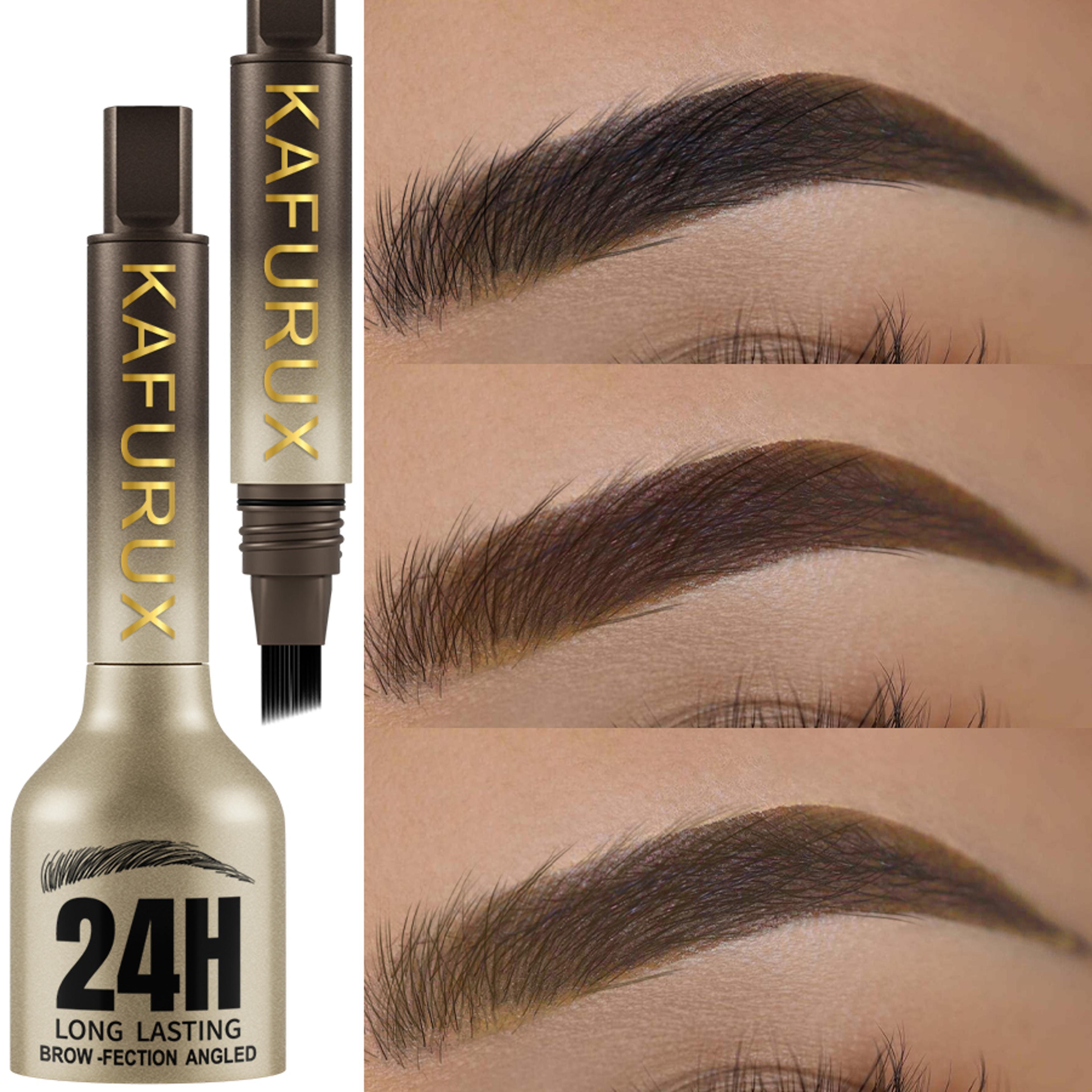 long lasting 3d dye eyebrow pencil anti-smudge waterproof large brush black brown natural wild eyebrow enhancers cream