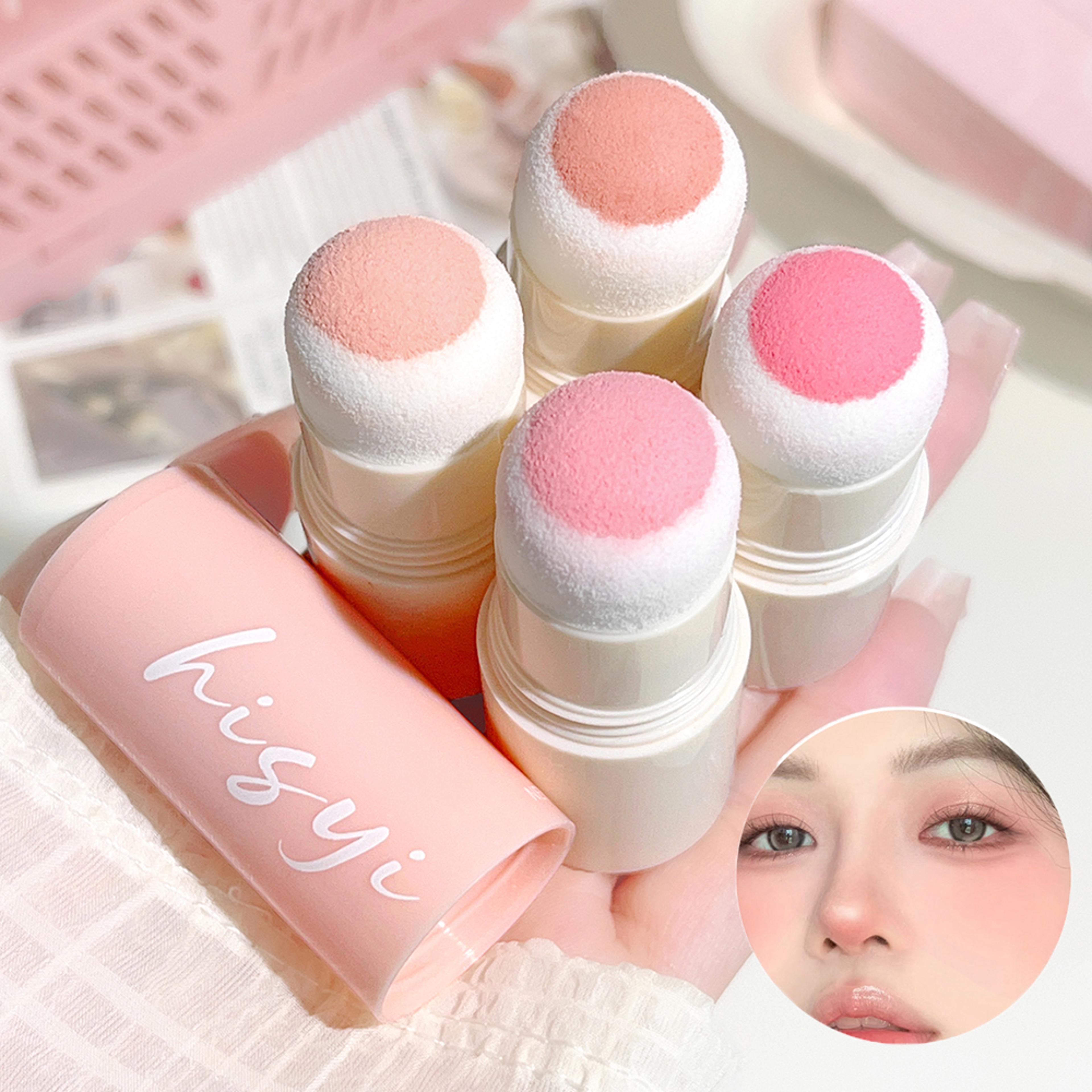 energetic and bouncy soft fog blush stick, dual-use for lips and cheeks, style brightening