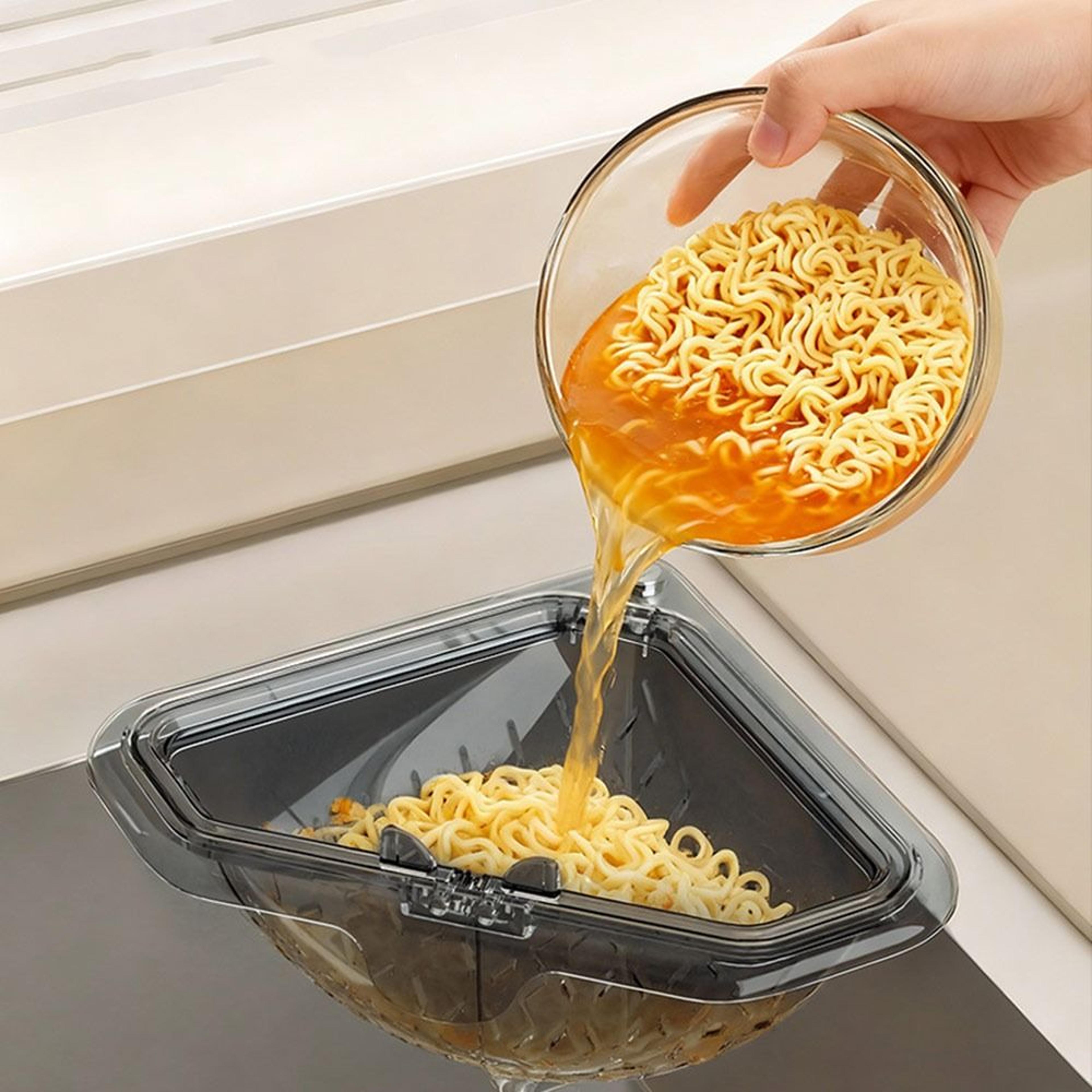 magnetic badge holder separate anti-leak triangle kitchen sink filter strainer quickly drain basket