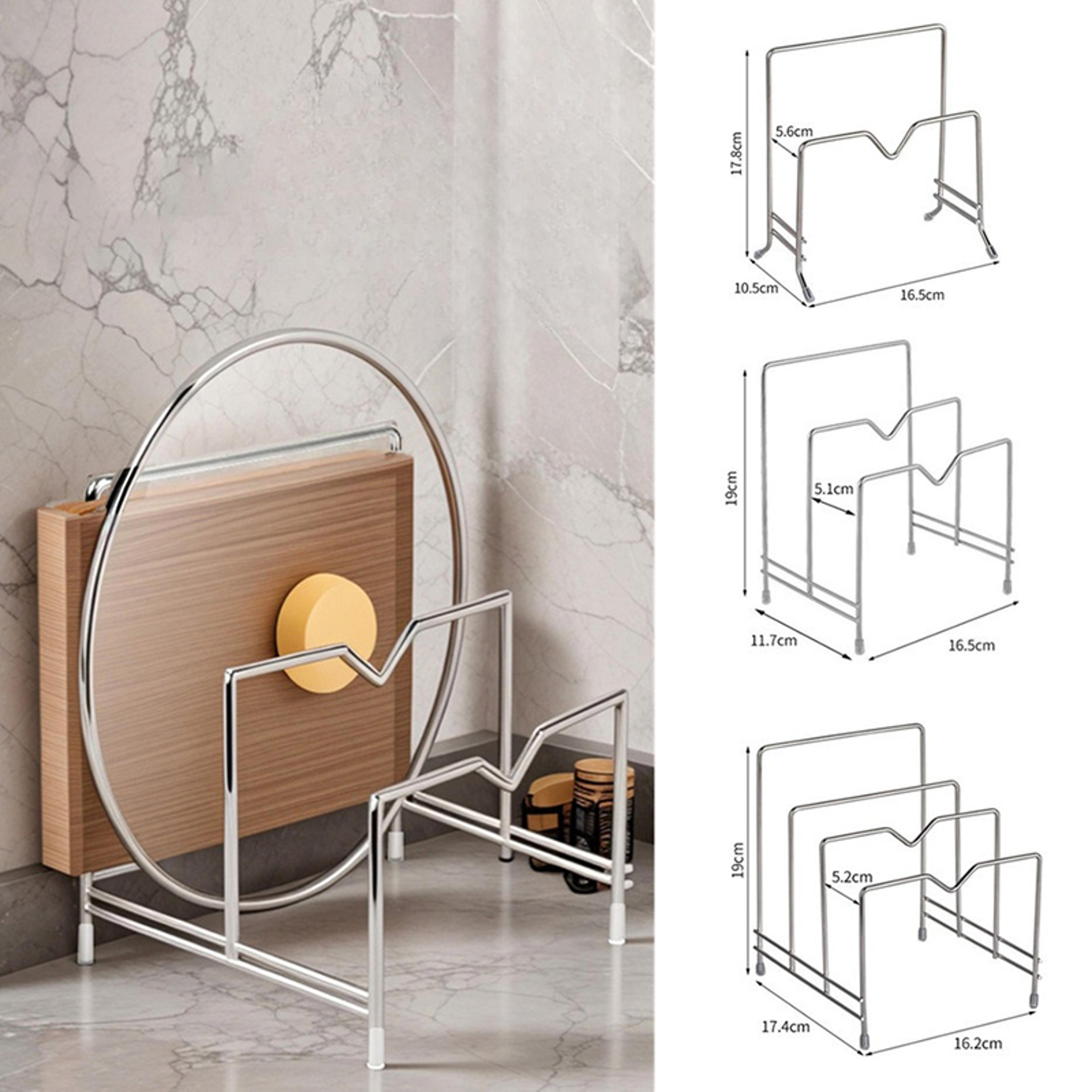 practical iron art multi layer rack shelf stand pot lid holder kitchen organizer space saving rustproof cutting board