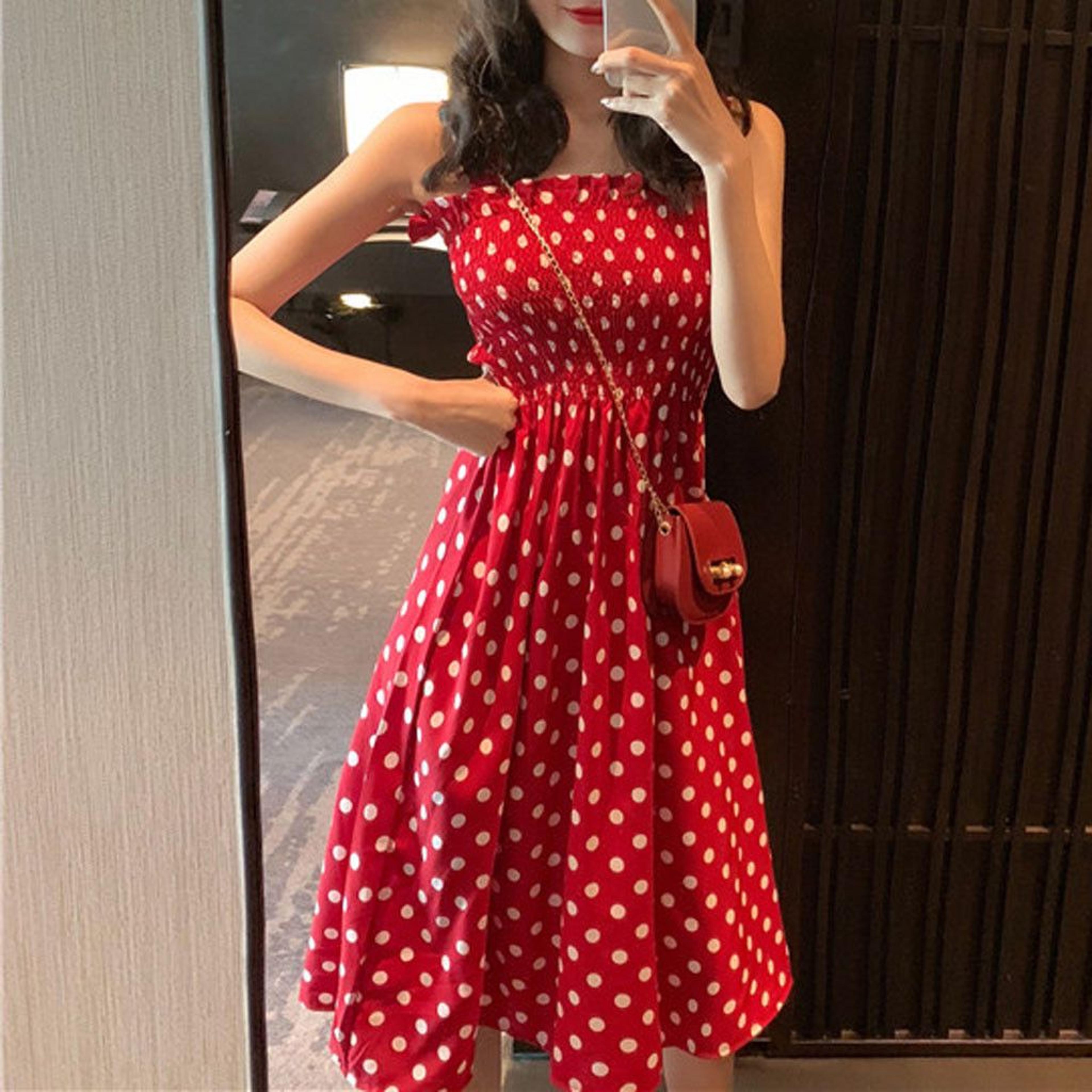 polka dot casual dress Polka Dot Perspective Mini Dress