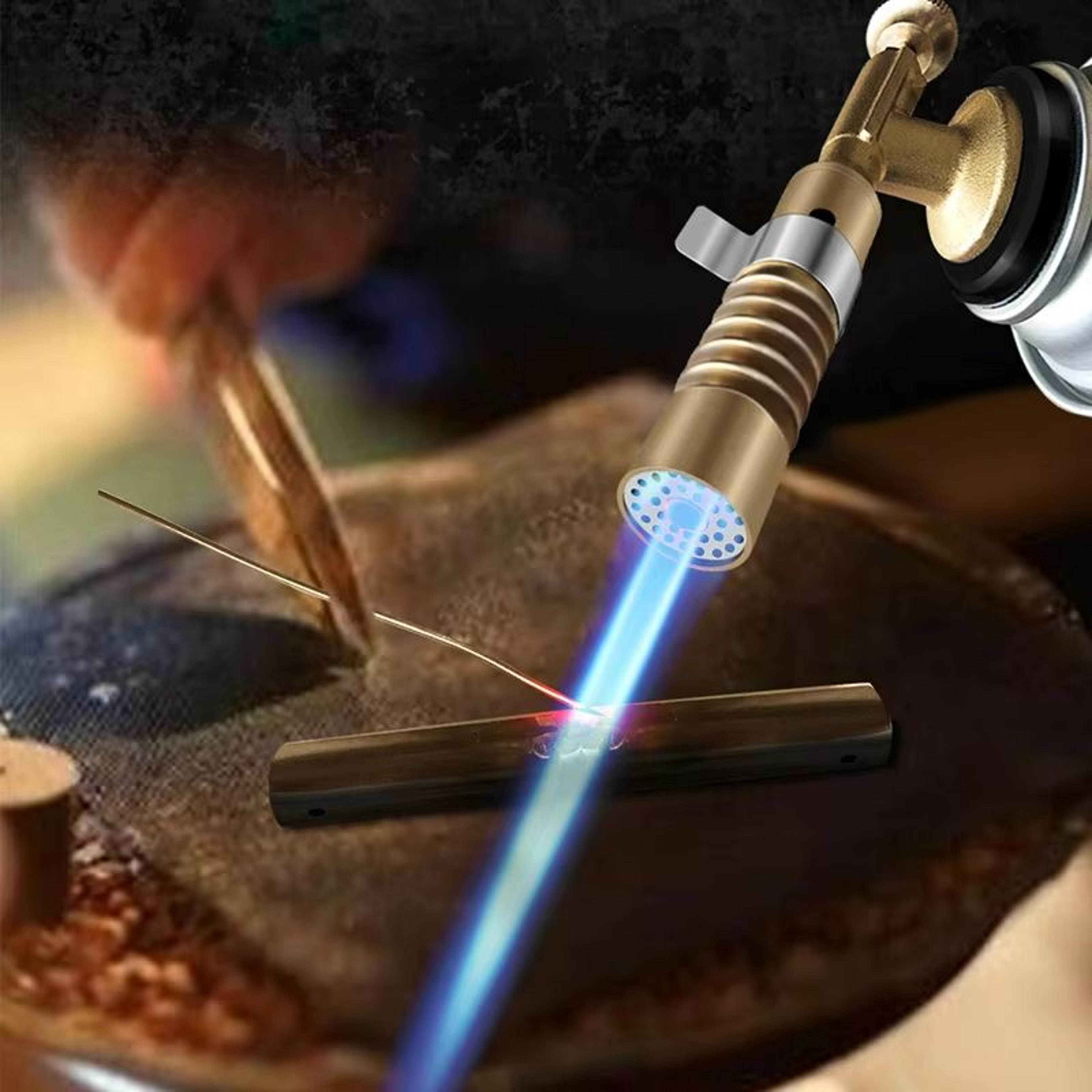compact brass gas torch, high-temperature portable blowtorch for soldering and brazing