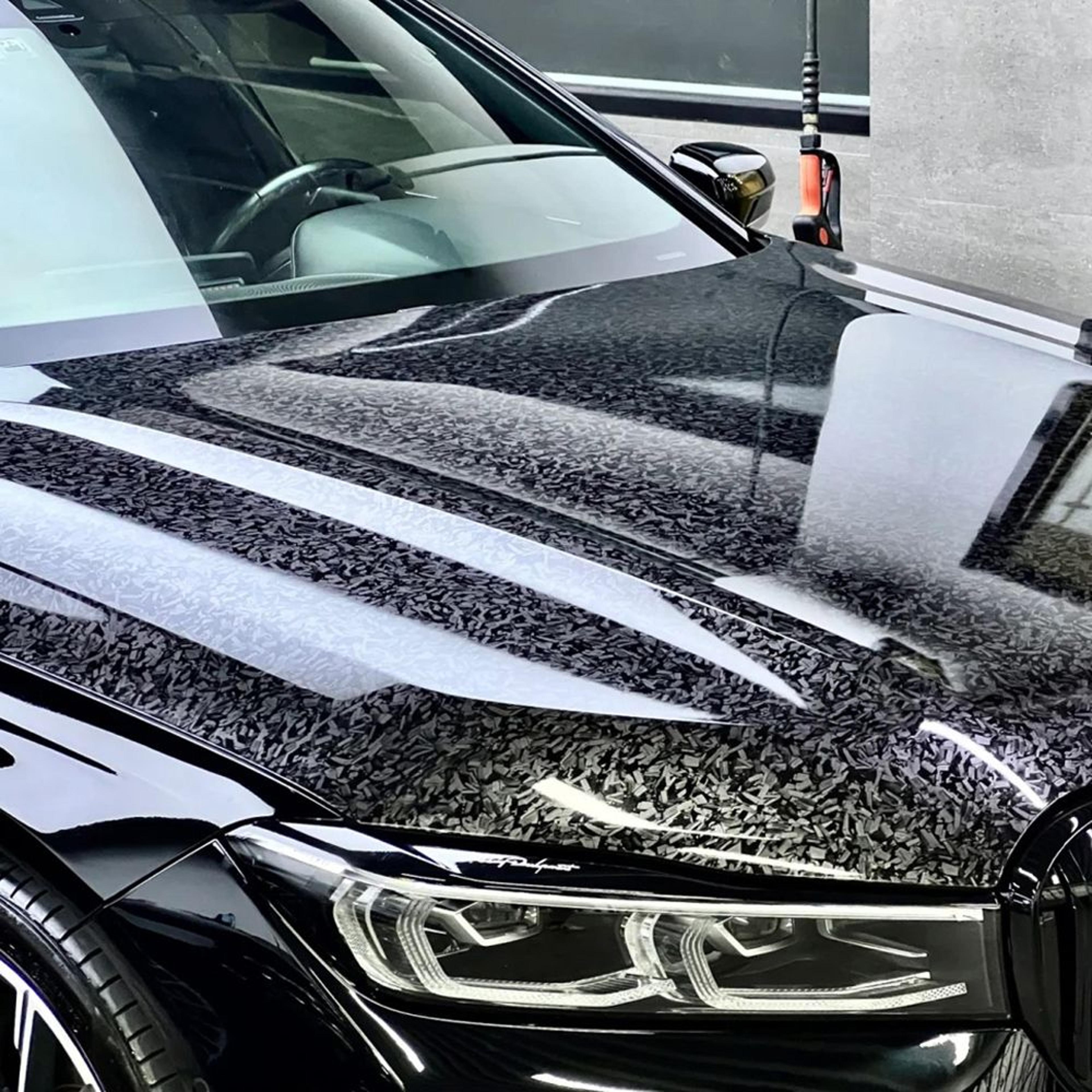 high quality carbon fiber car stickers vinyl wrap film for cars, waterproof & bubble free multiple sizes, gloss finish