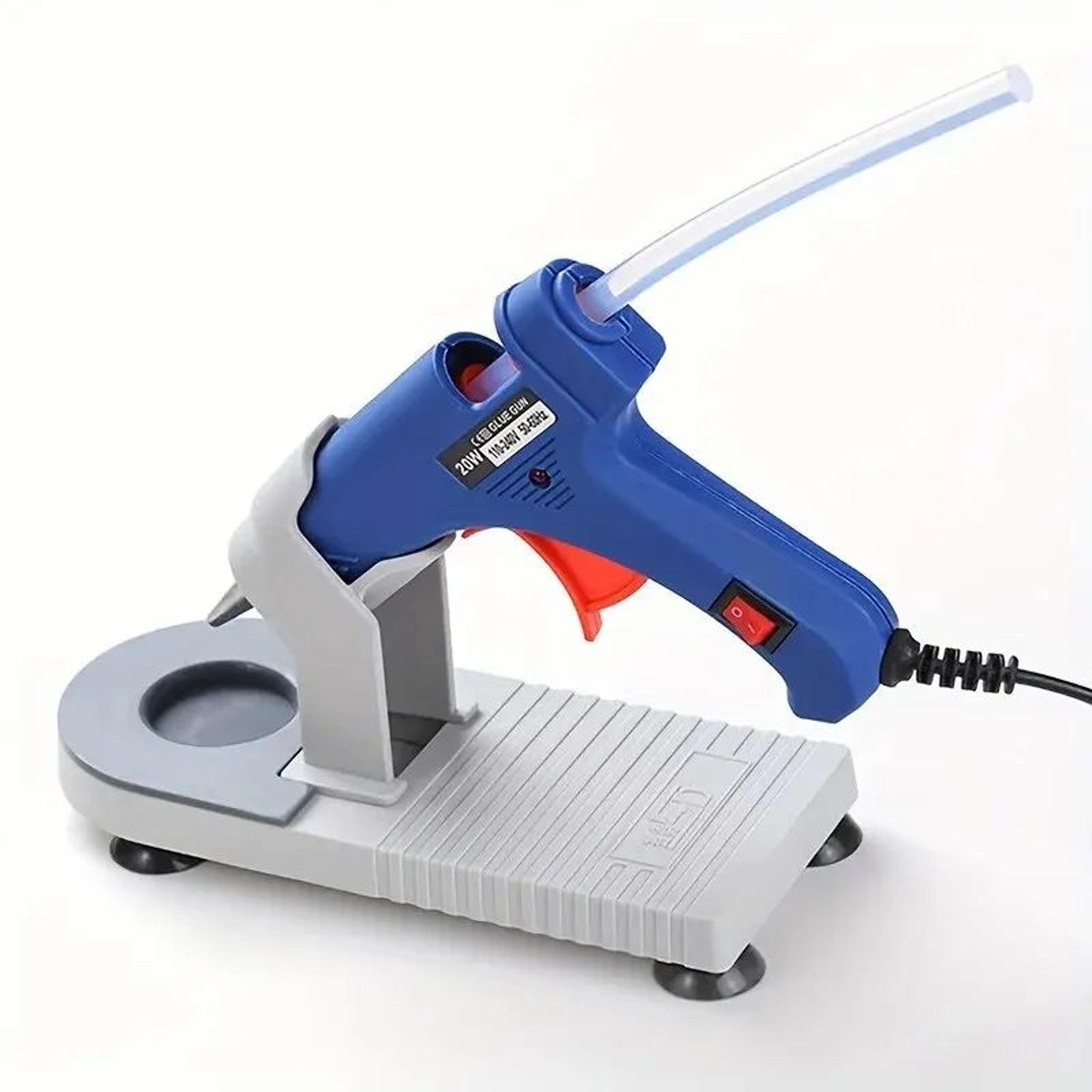 non-slip glue gun stand with suction cup holder, secure your glue gun for safe and tidy crafting