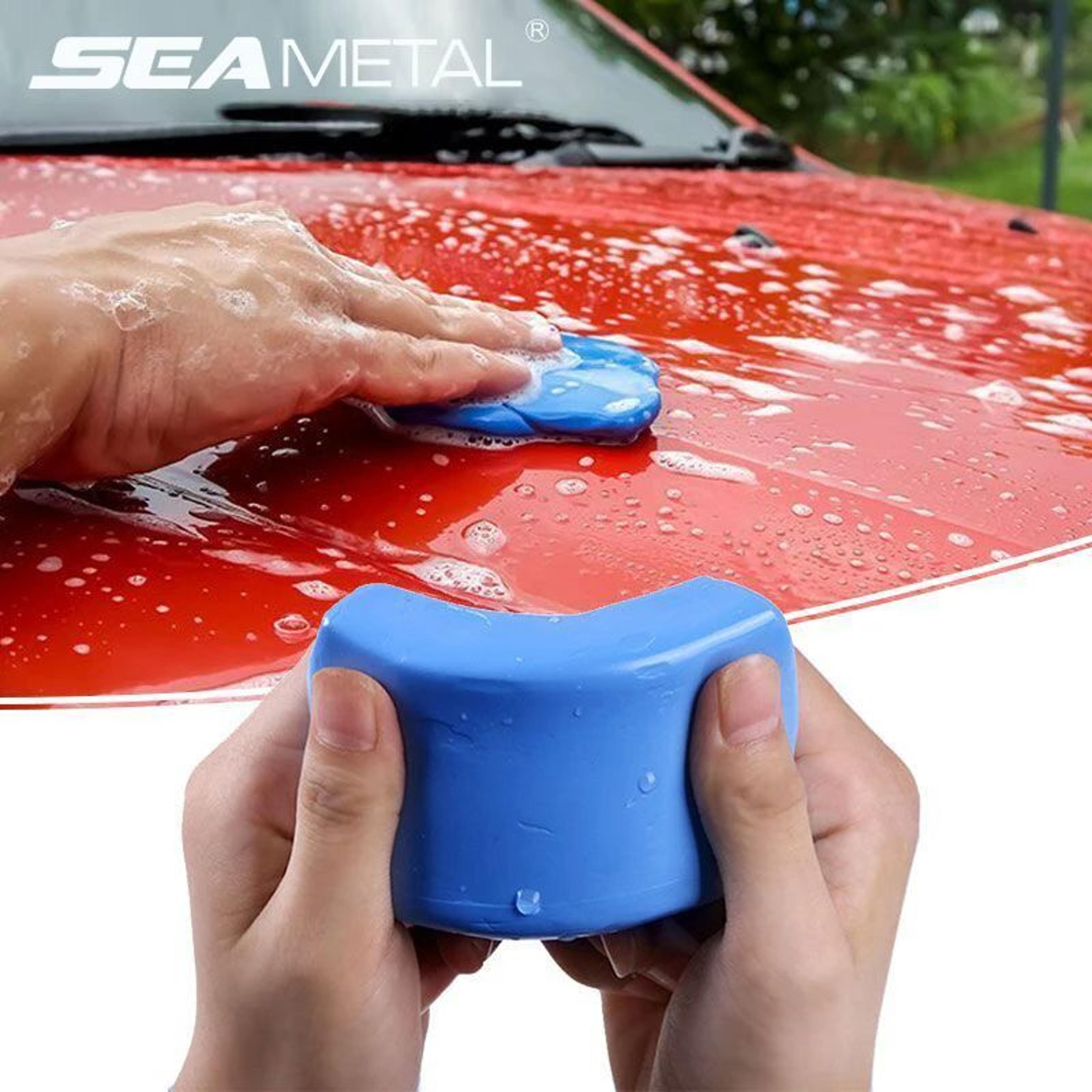 seametal car cleaning clay bar auto detailing cleaner, fine medium king grade heavy clay for car wash, scratch