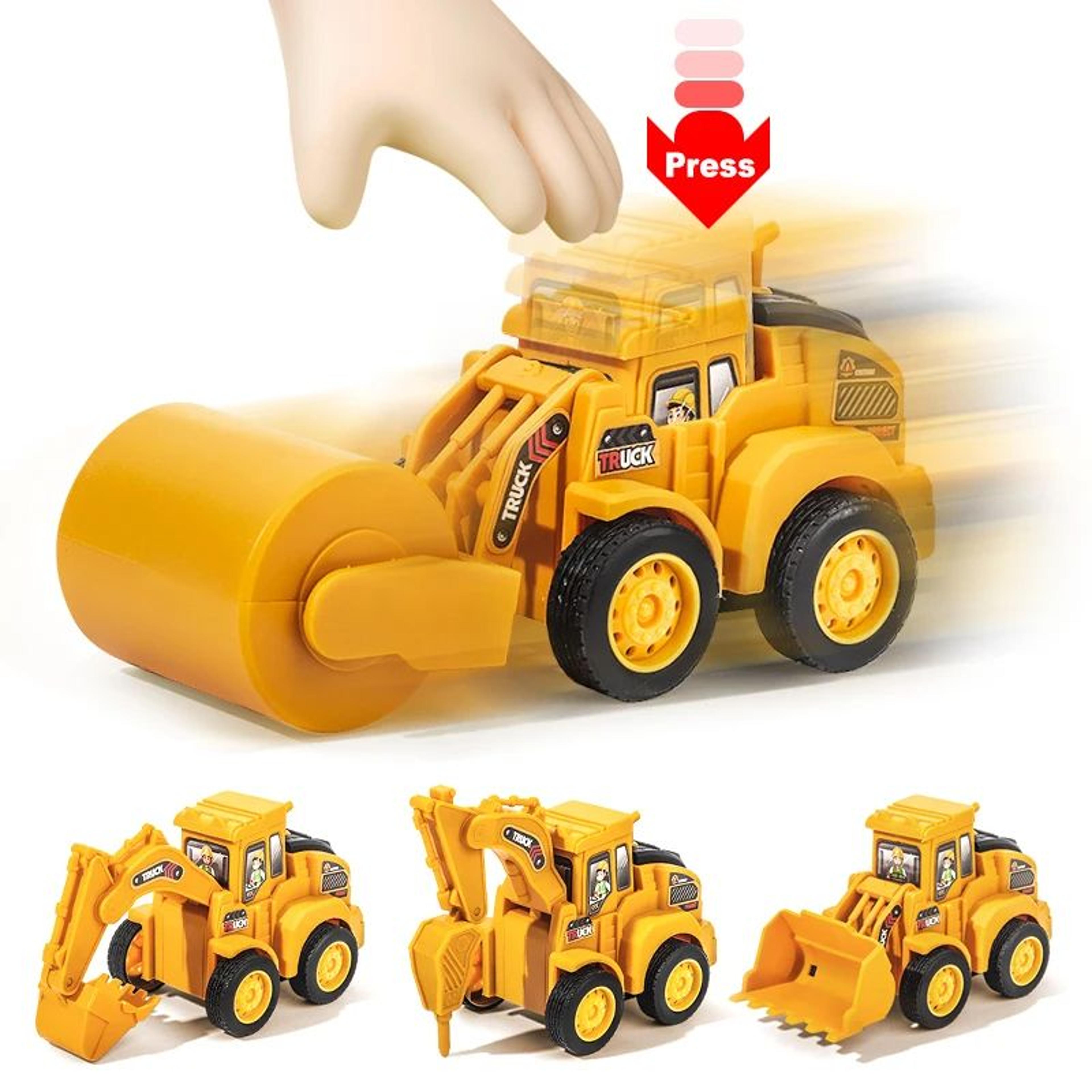 engineering vehicle toy set press sliding excavator & bulldozer model for kids, boys – educational construction car gift