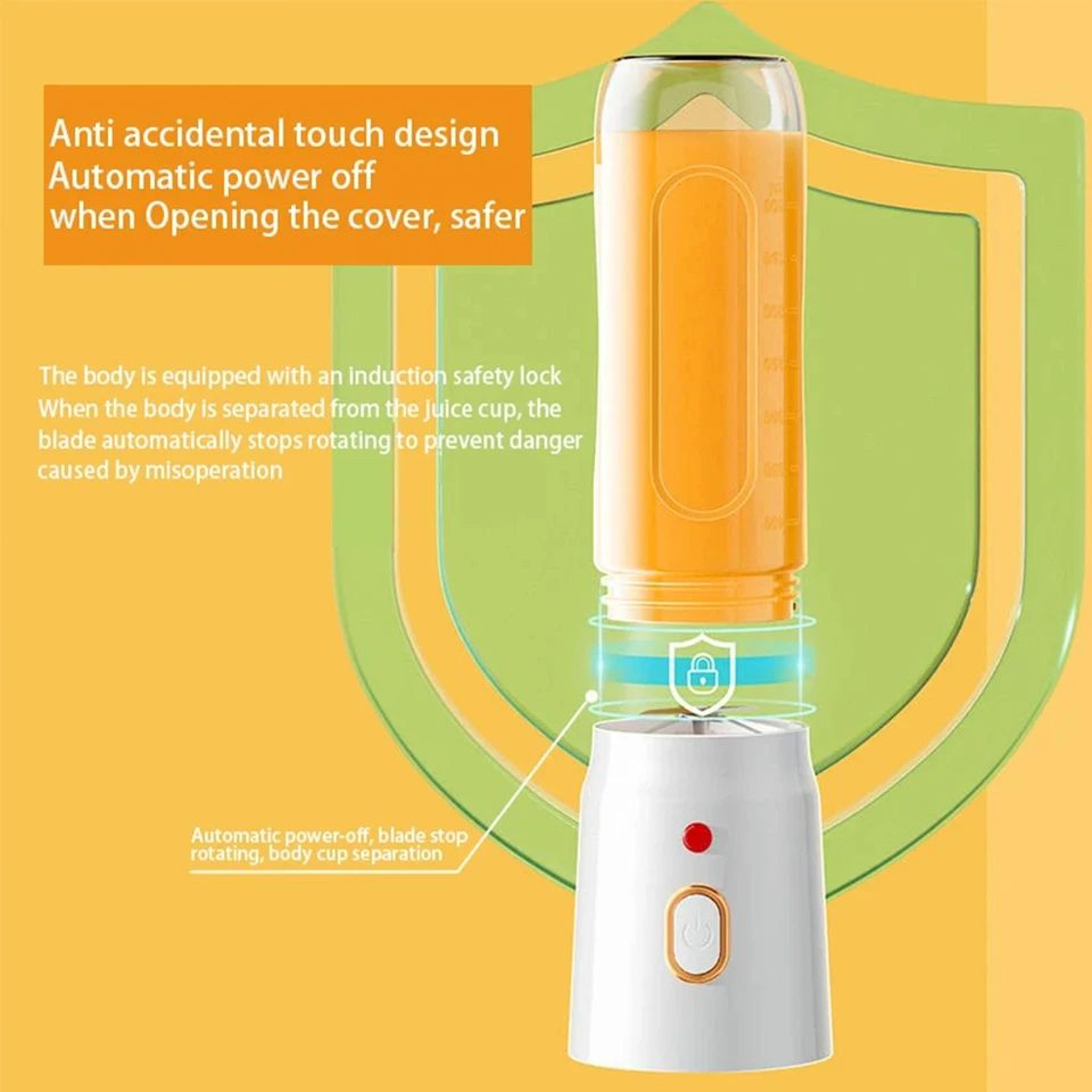 portable electric blender usb rechargeable juicer cup, high speed cordless smoothie milkshake maker for juice