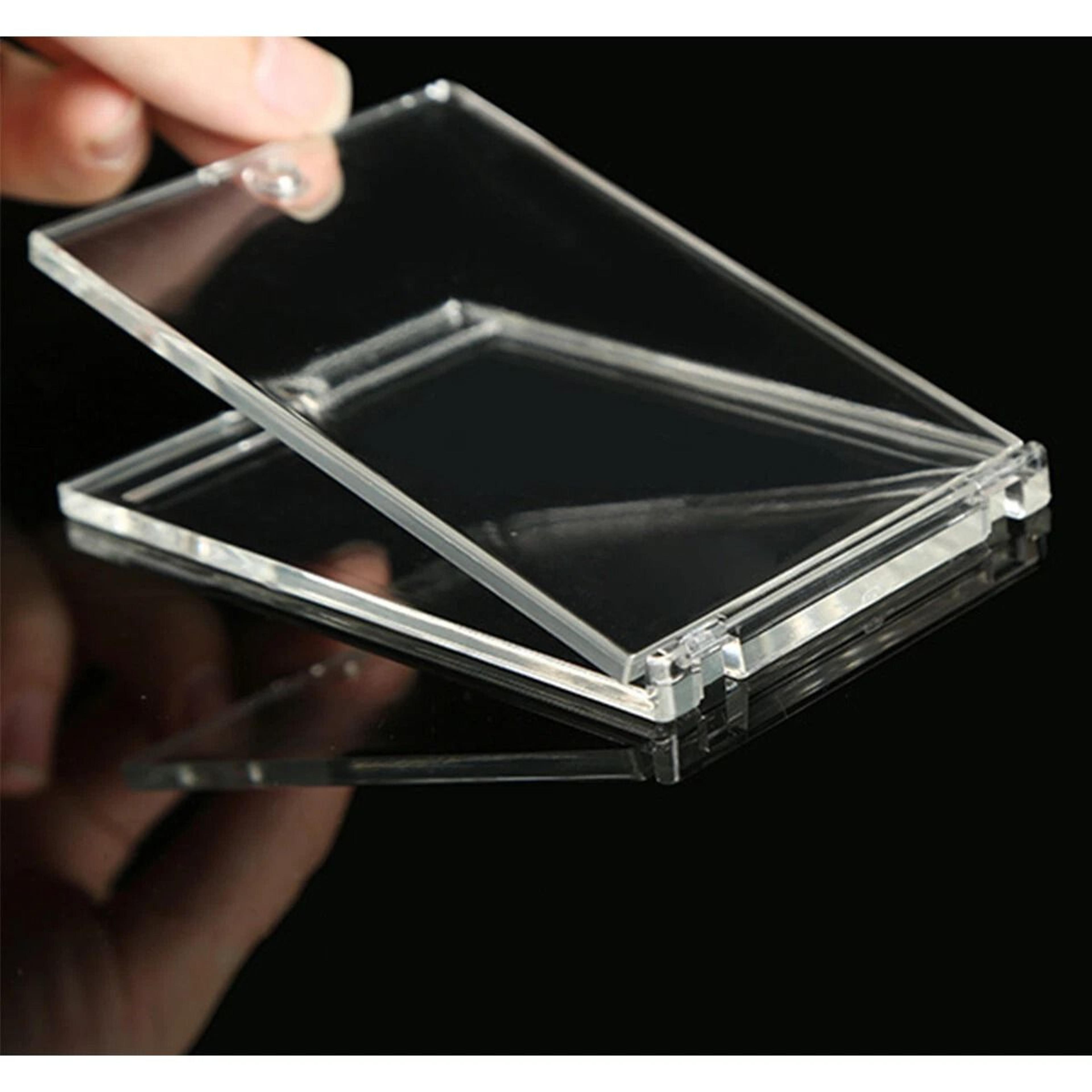 30 pack magnetic card holders, 35pt one-touch trading sports card protectors with hard uv protection