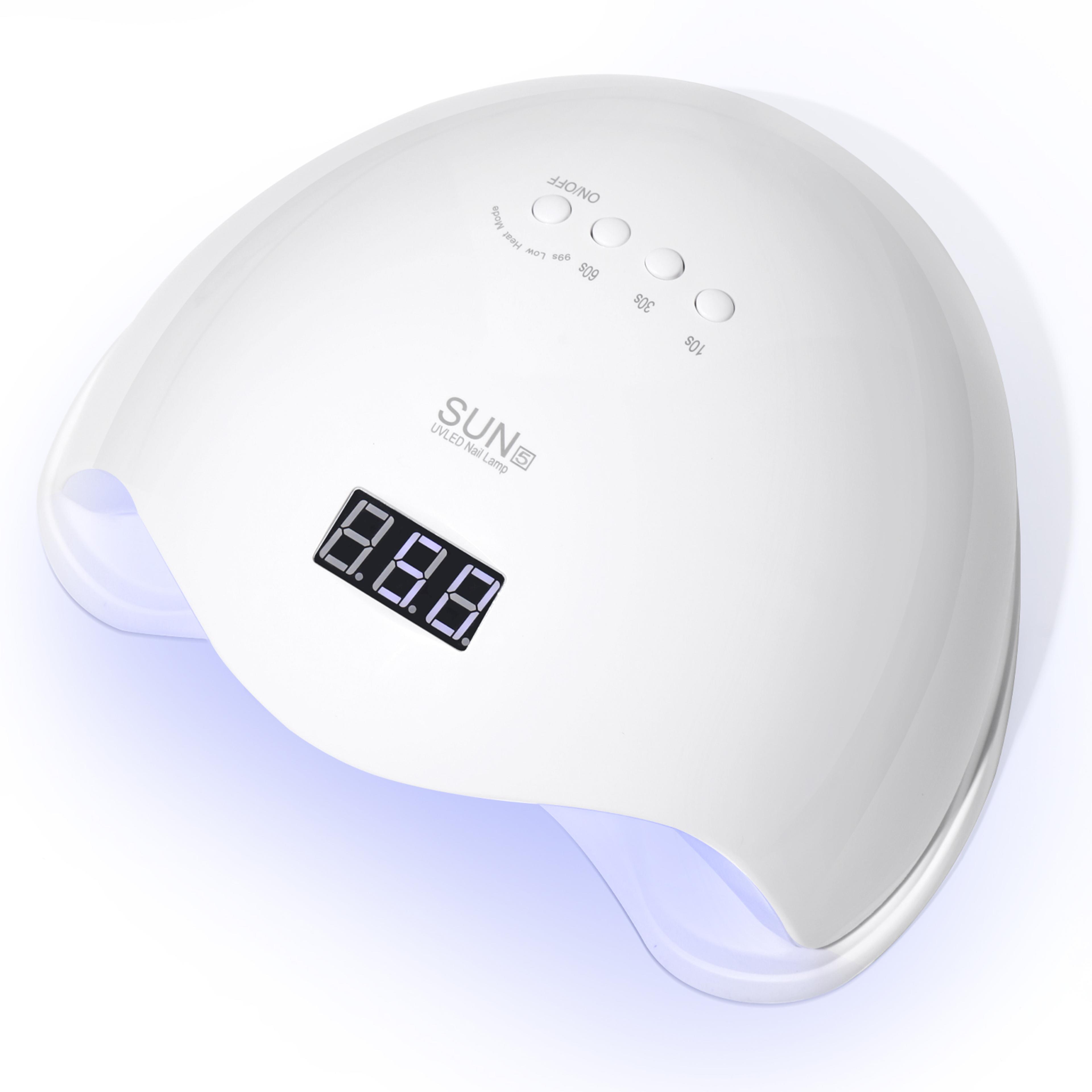 uv led nail lamp for gel polish, professional salon dryer with 4 timer settings, auto sensor & lcd screen