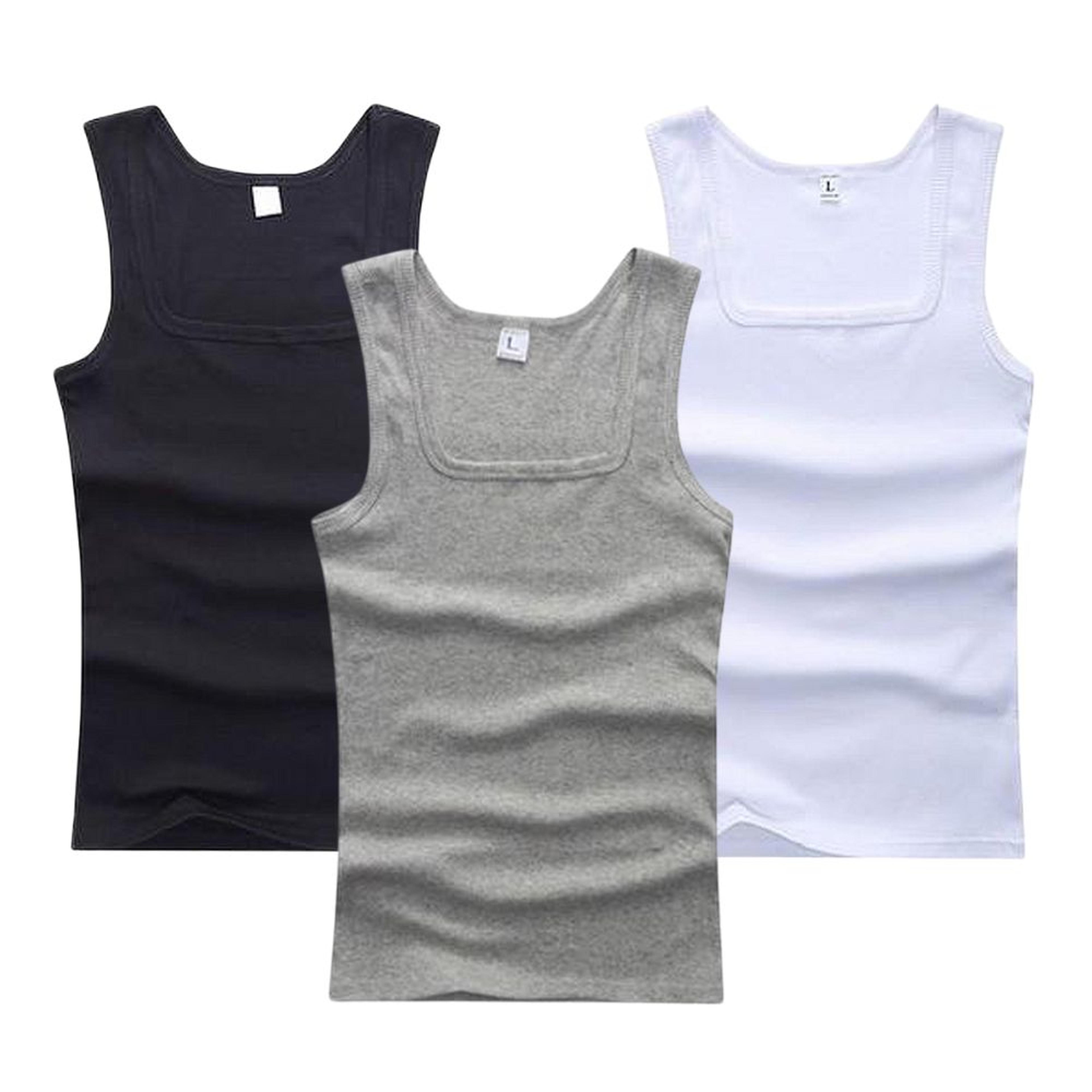 summer bodybuilding sleeveless t-shirt elastic cotton top for men & women, basic muscle shirt for fitness & gym wear