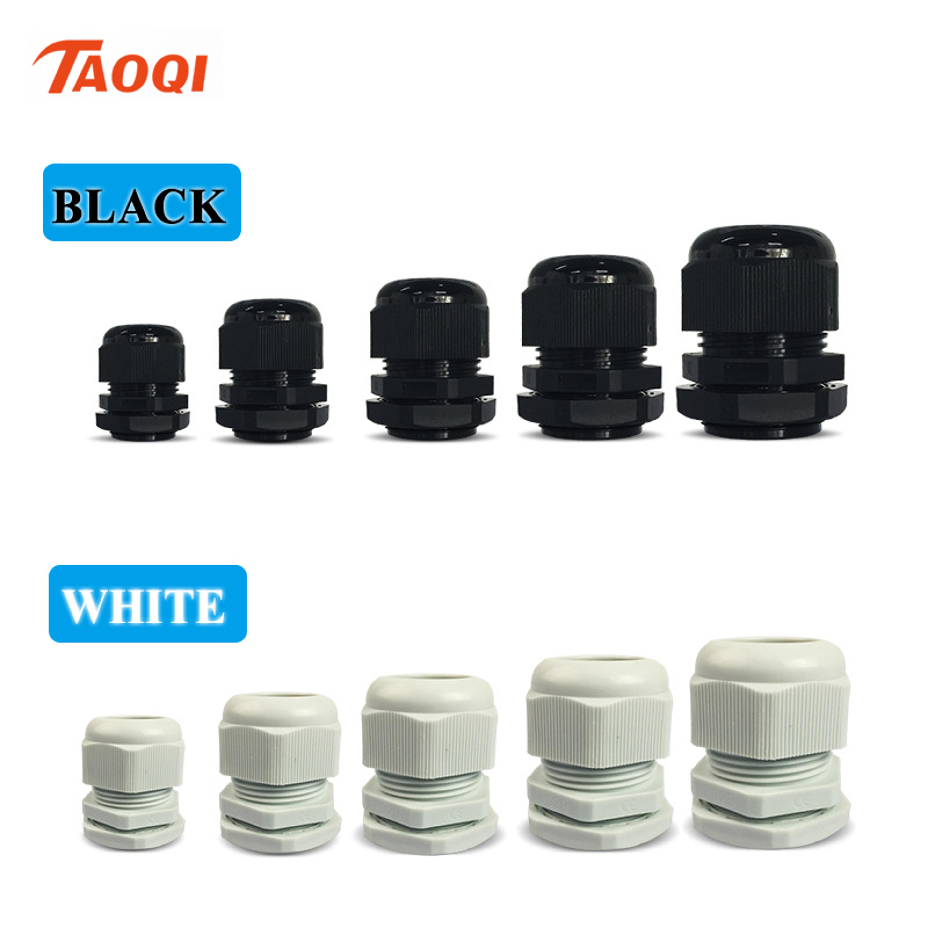 waterproof nylon cable gland connector joint, cable entry fitting for electrical boxes, panels, and junction enclosure