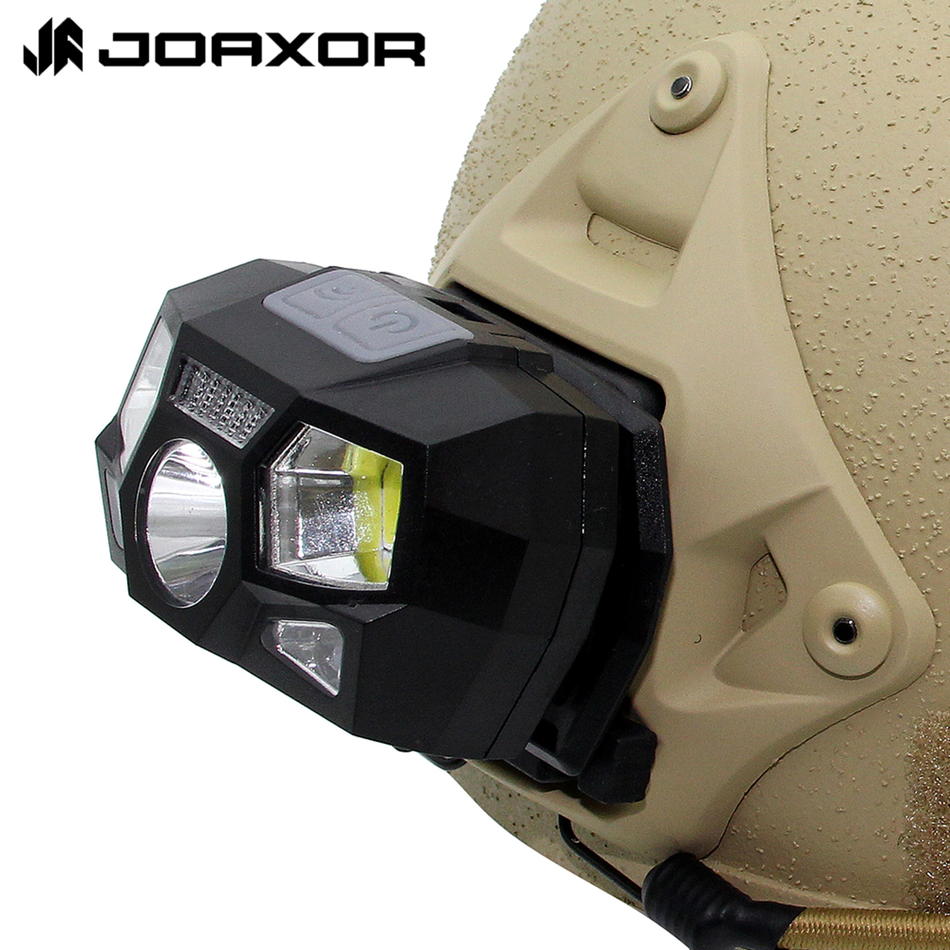 tactical fast mich helmet light sensor headlamp, waterproof usb rechargeable signal light for hunting & fishing