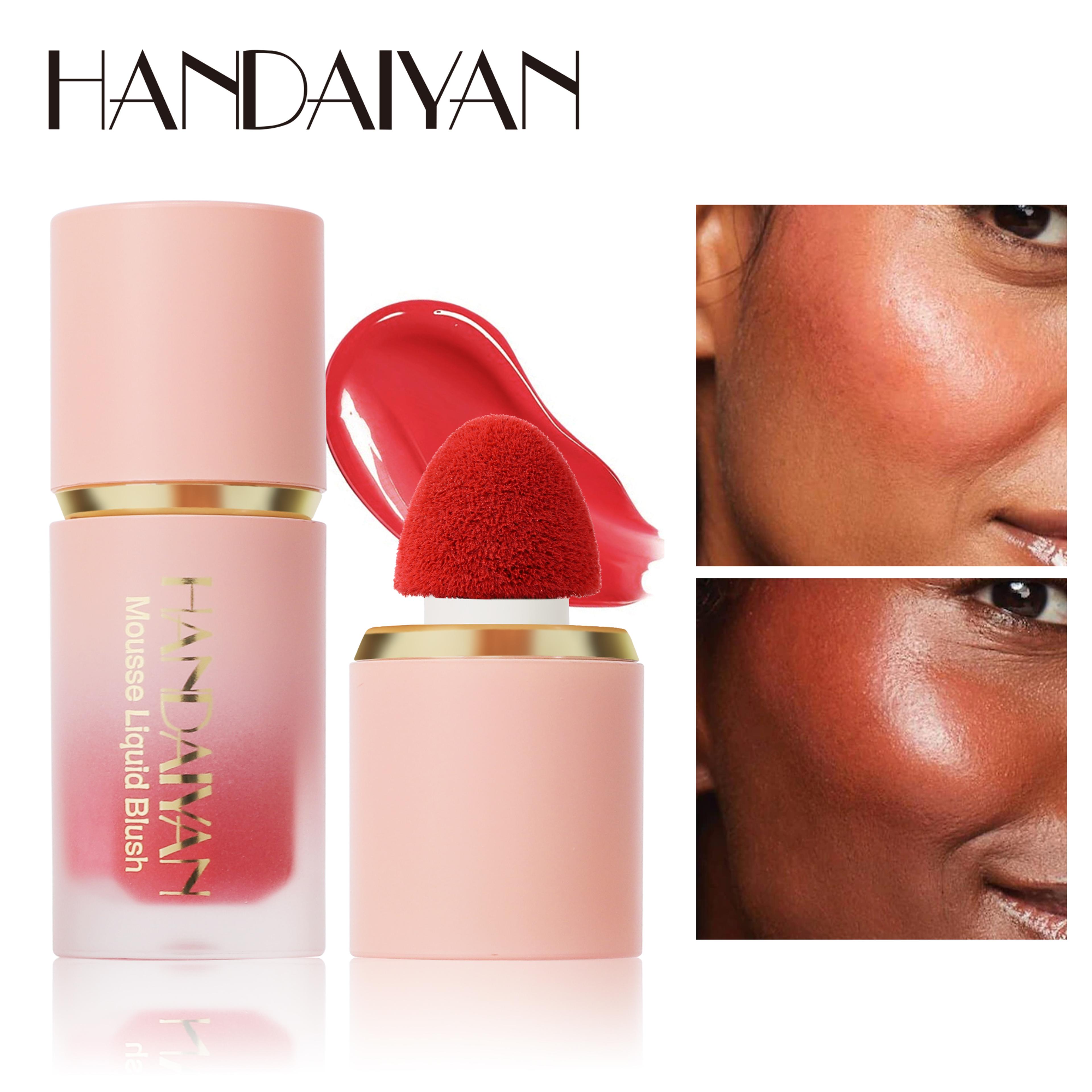 handaiyan 6 colour matte liquid blush – easy to apply, long-lasting, waterproof blush with sponge brush head