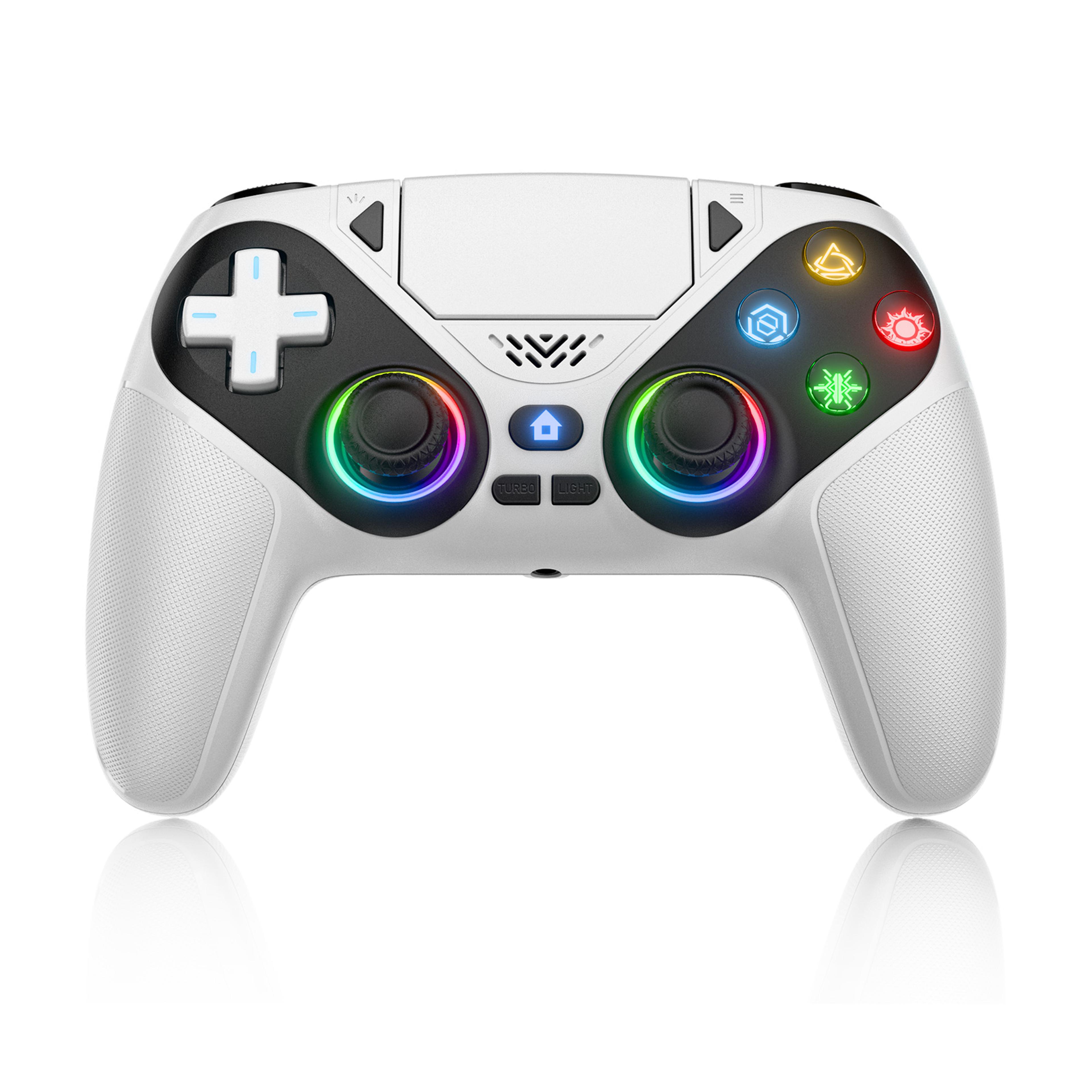 ps5 wireless controller for playstation 5, turbo bluetooth gamepad for pc console, dual sense vibration