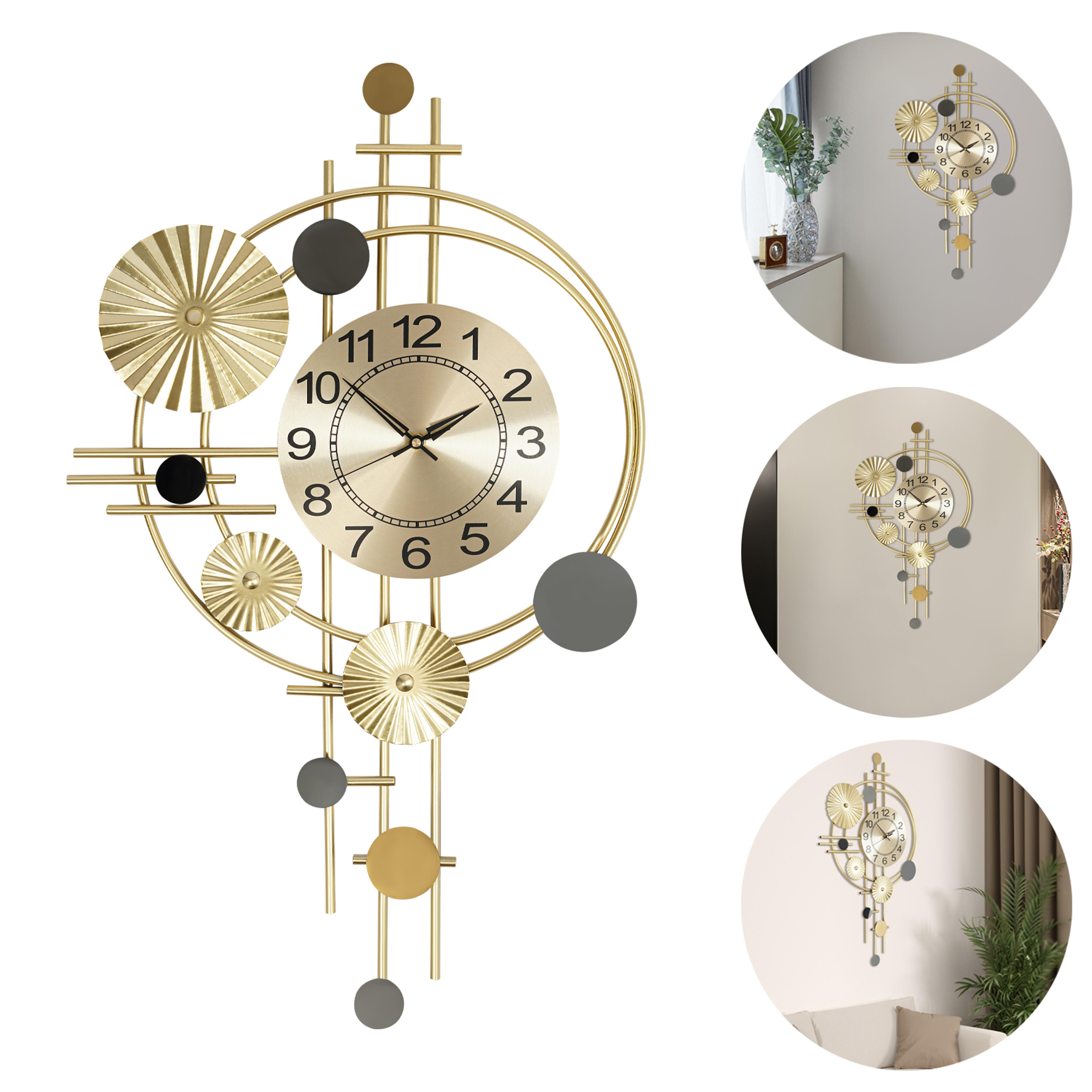 modern wall clock decorative art, silent iron wall decoration clock, stylish home or office wall timepiece