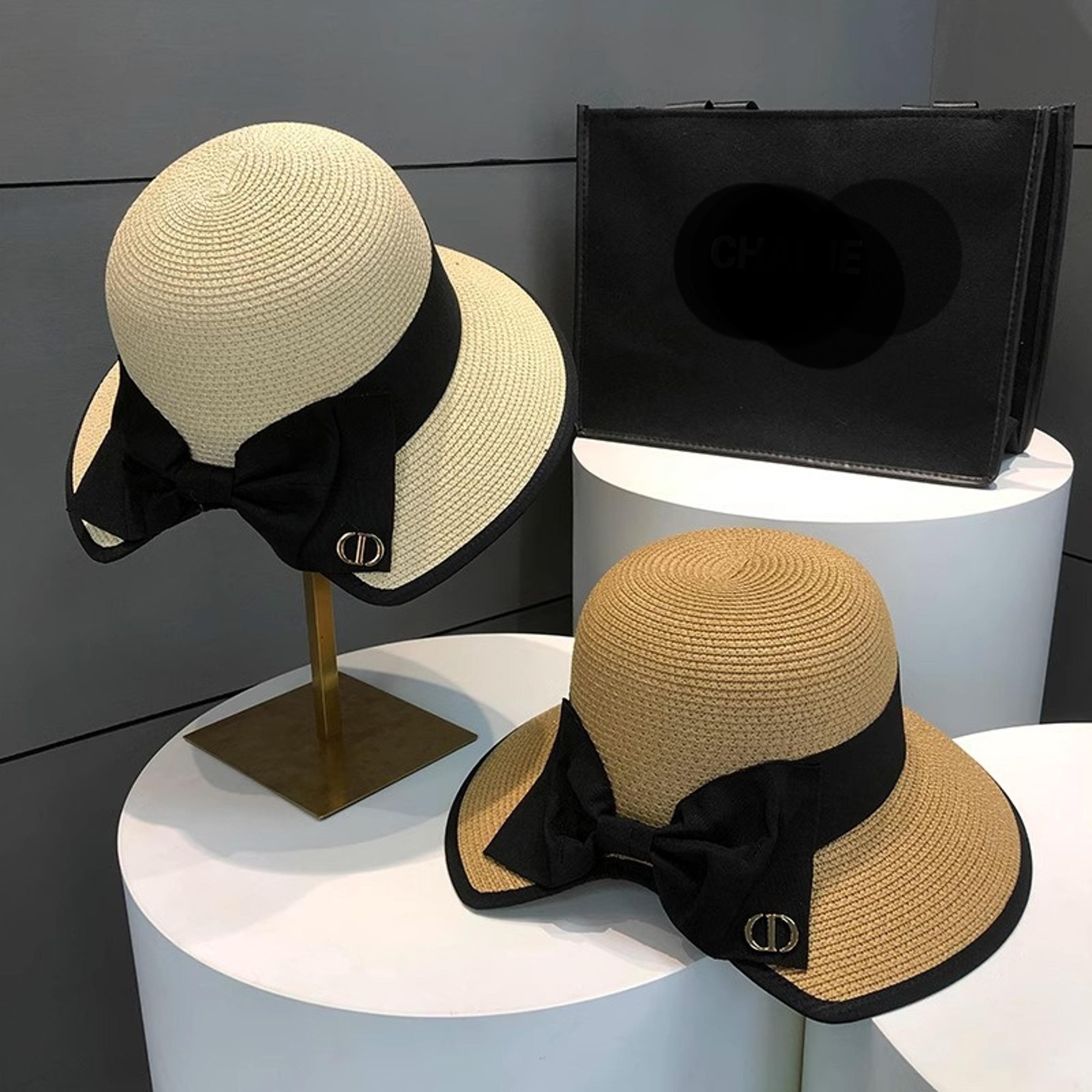 women summer straw hat top panama hat korean style large brim sun protection cap, versatile beach hat fascinator