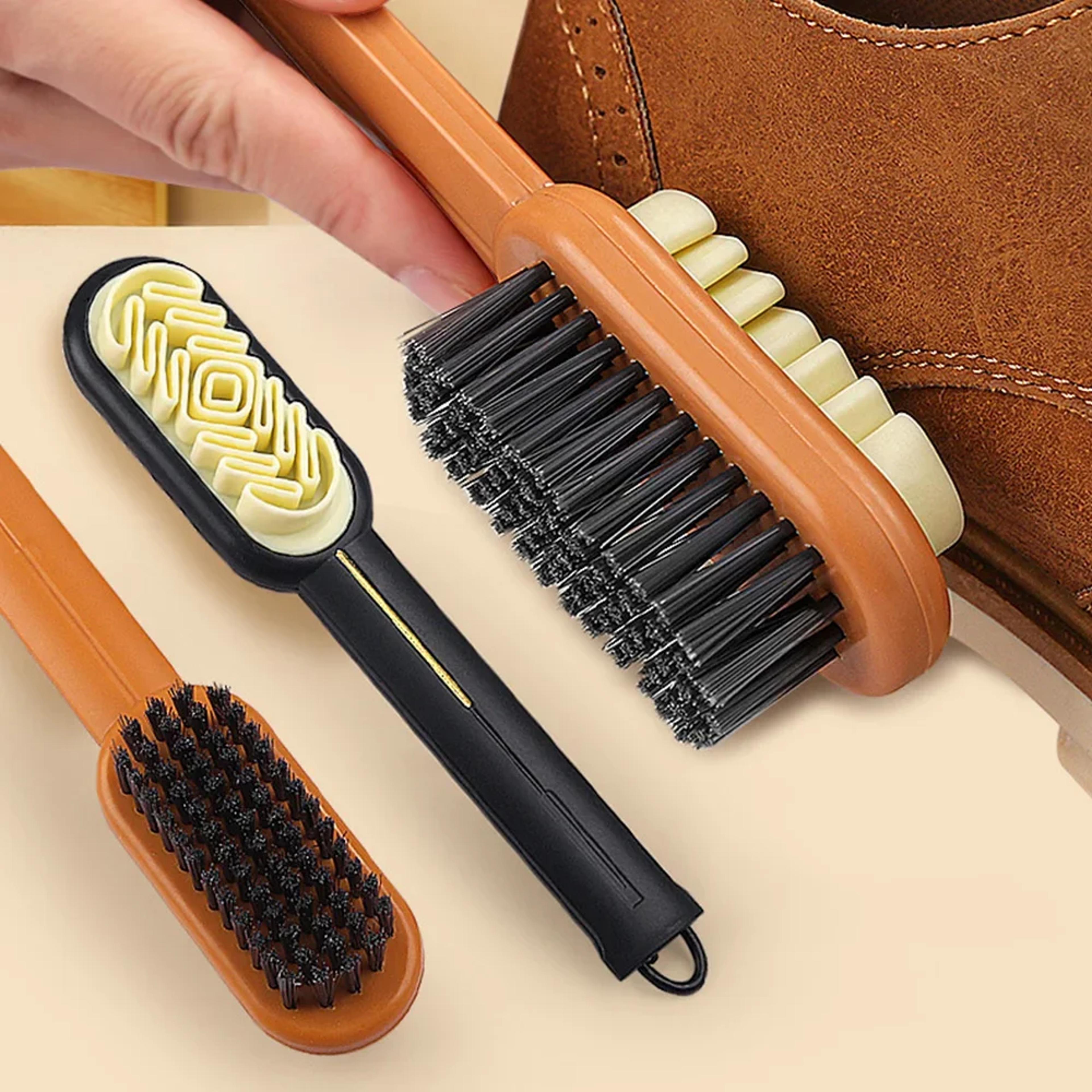 professional 2 in 1 suede cleaning kit,long handle shoe brush &eraser for effective dust removal and stain cleaning shoe