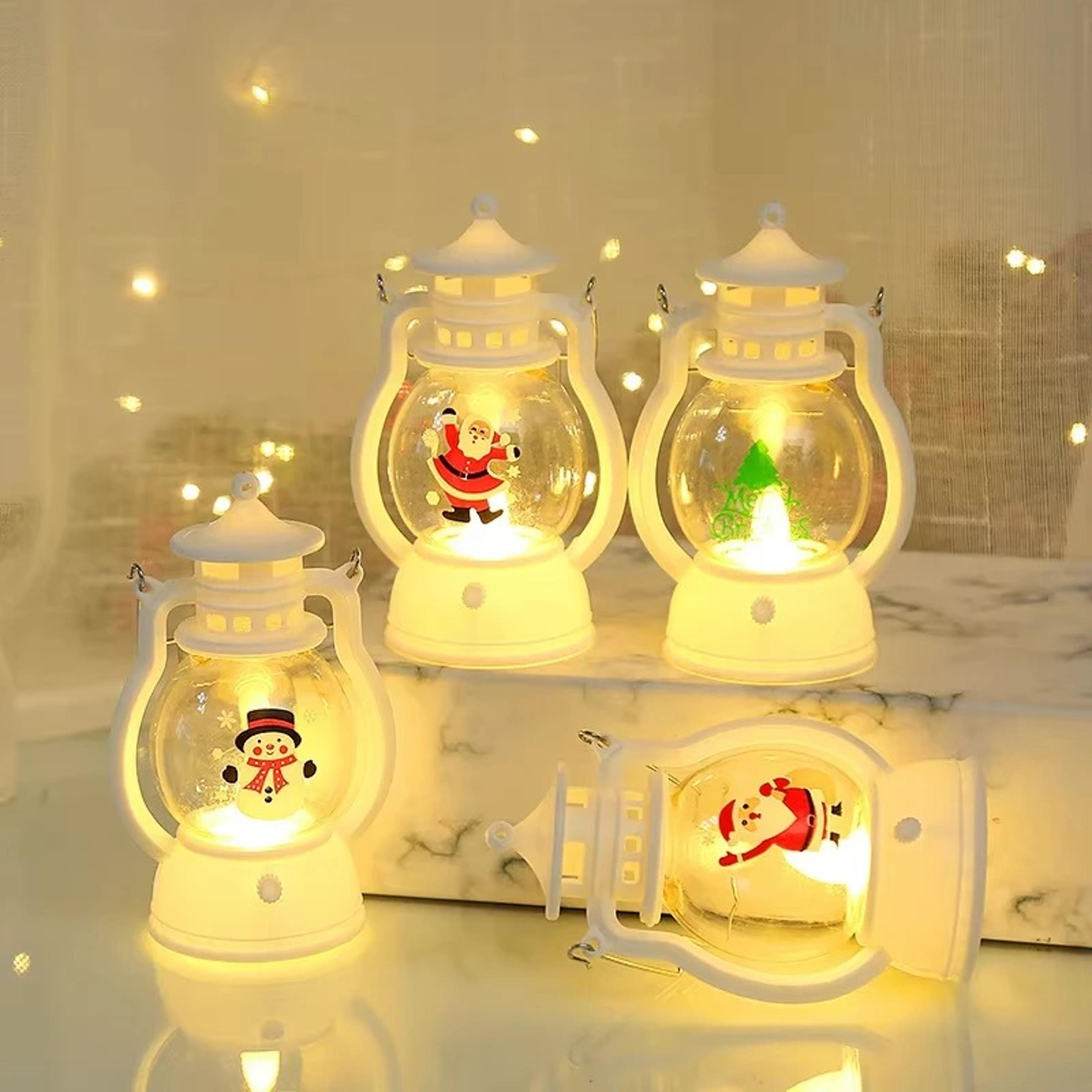 santa claus merry christmas decorations, led lantern light christmas ornaments, home xmas decor