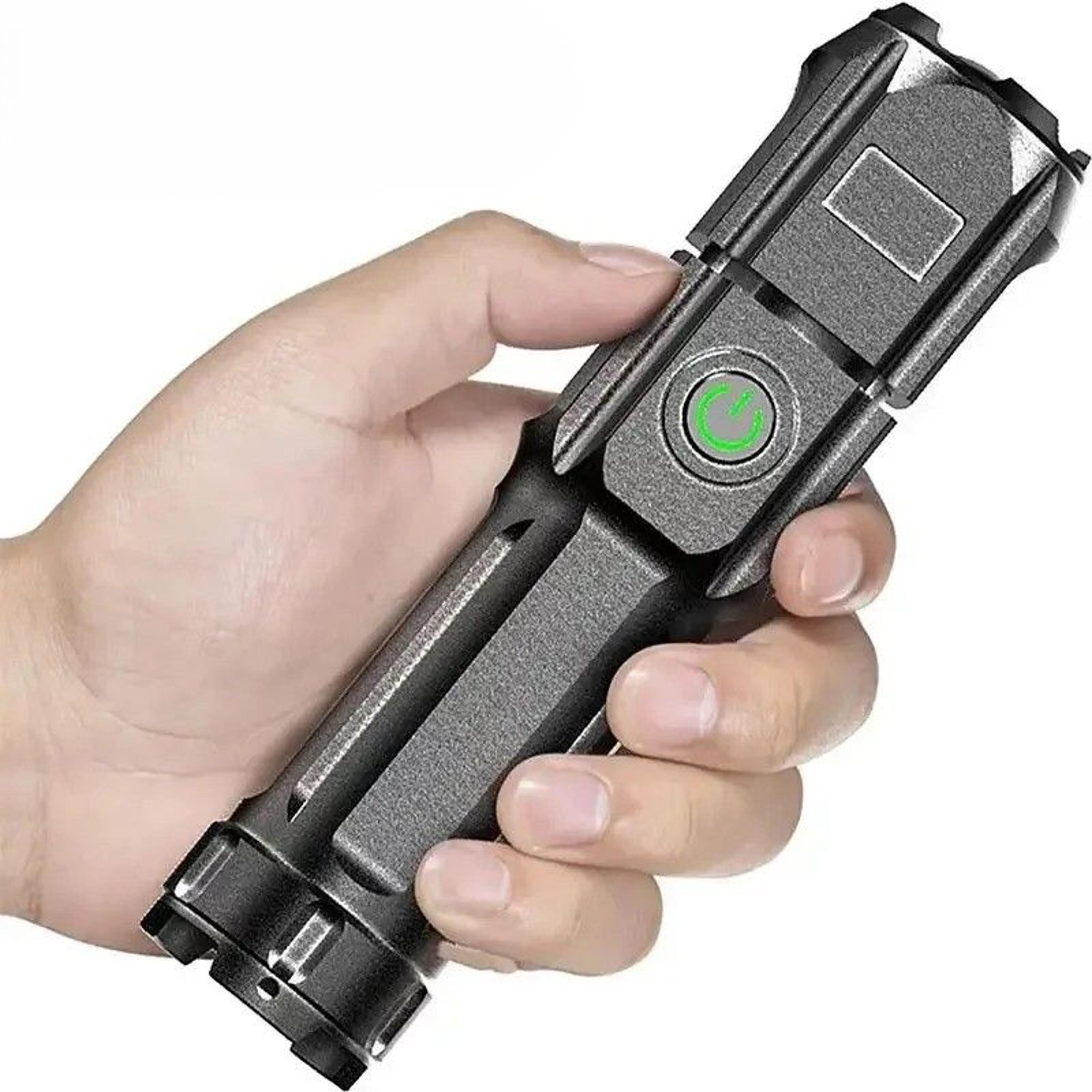powerful usb rechargeable tactical flashlight waterproof led zoom beam