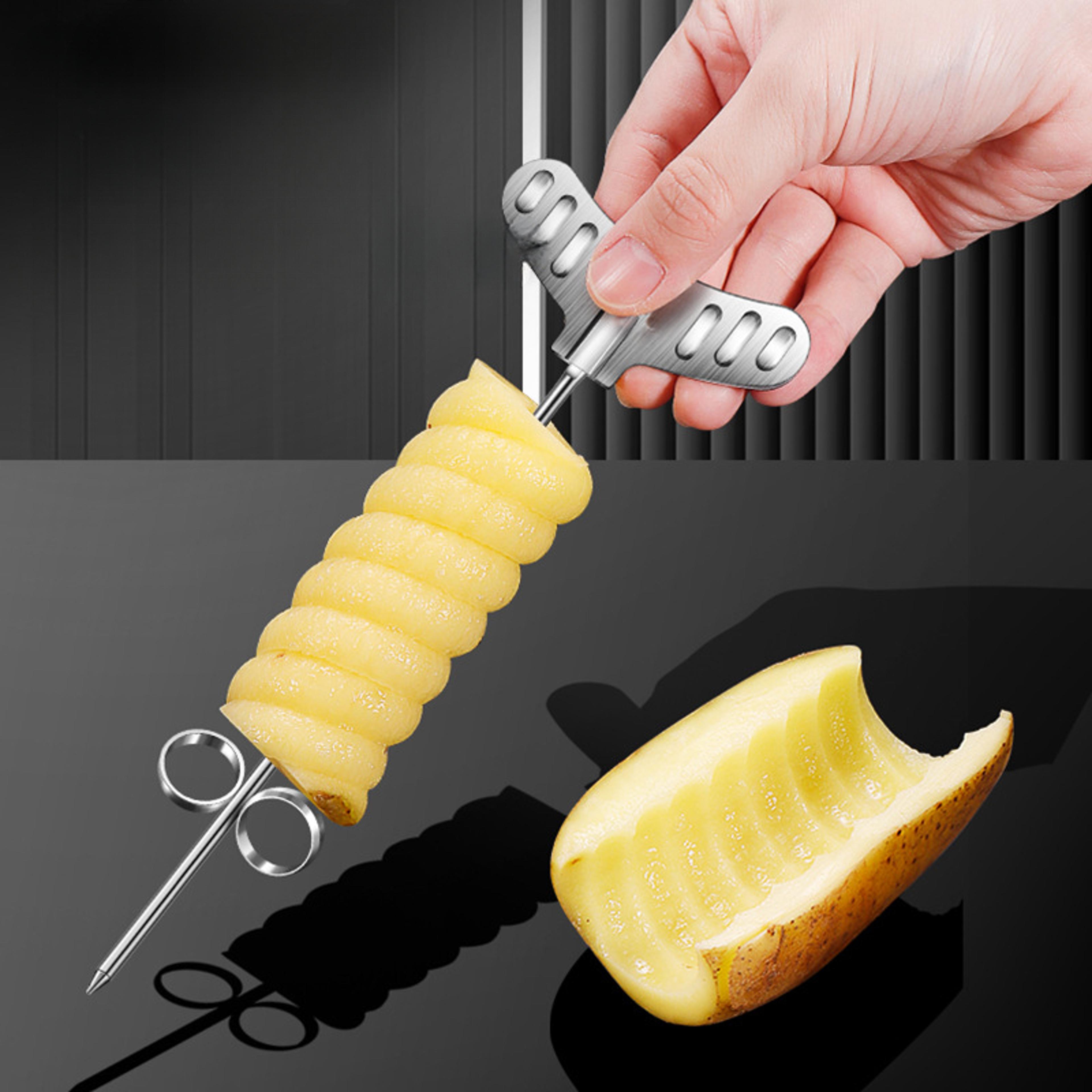 stainless steel vegetable spiral cutter for cucumber salad garnishes