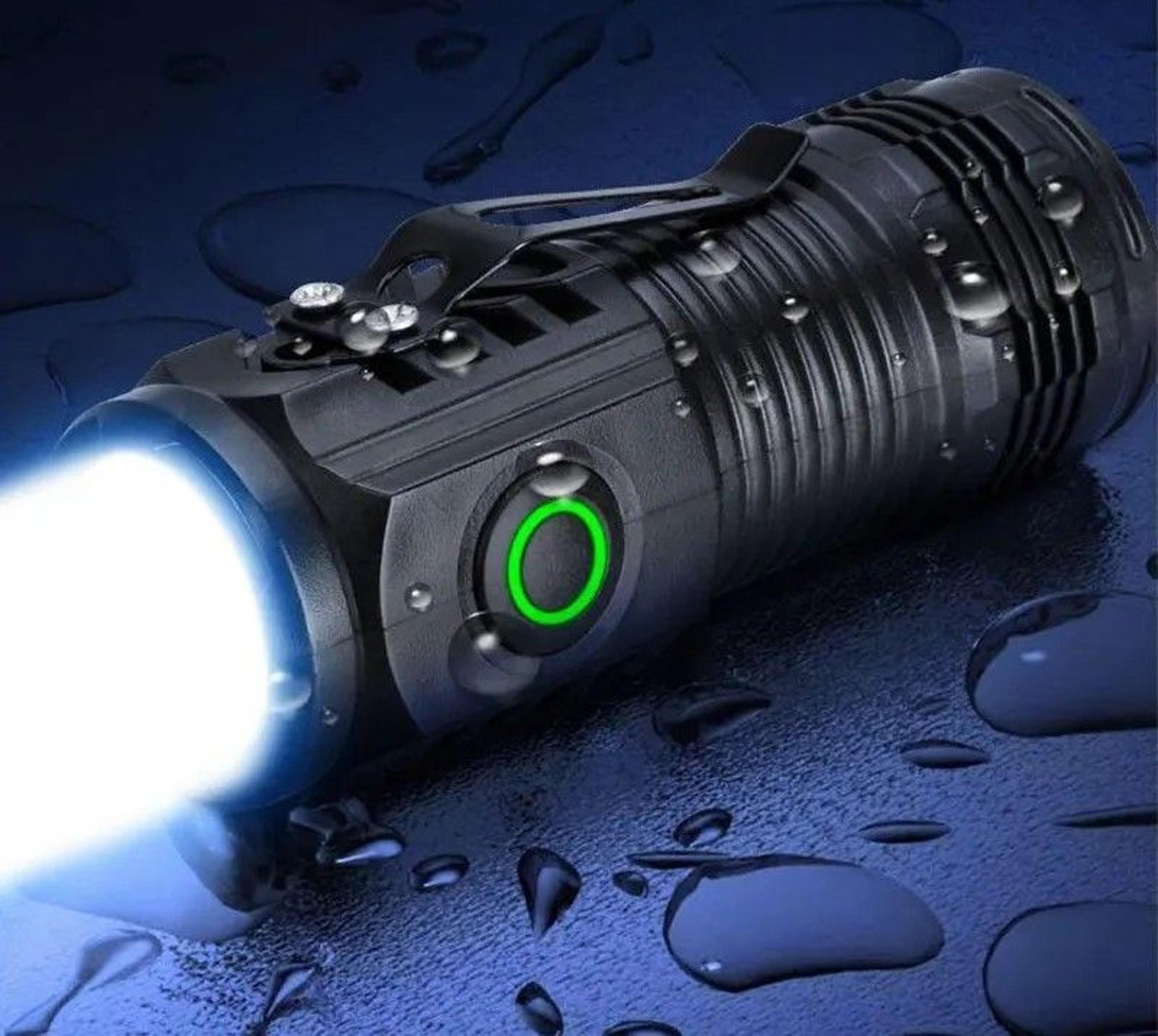 rechargeable mini tactical flashlight with metal pen clip