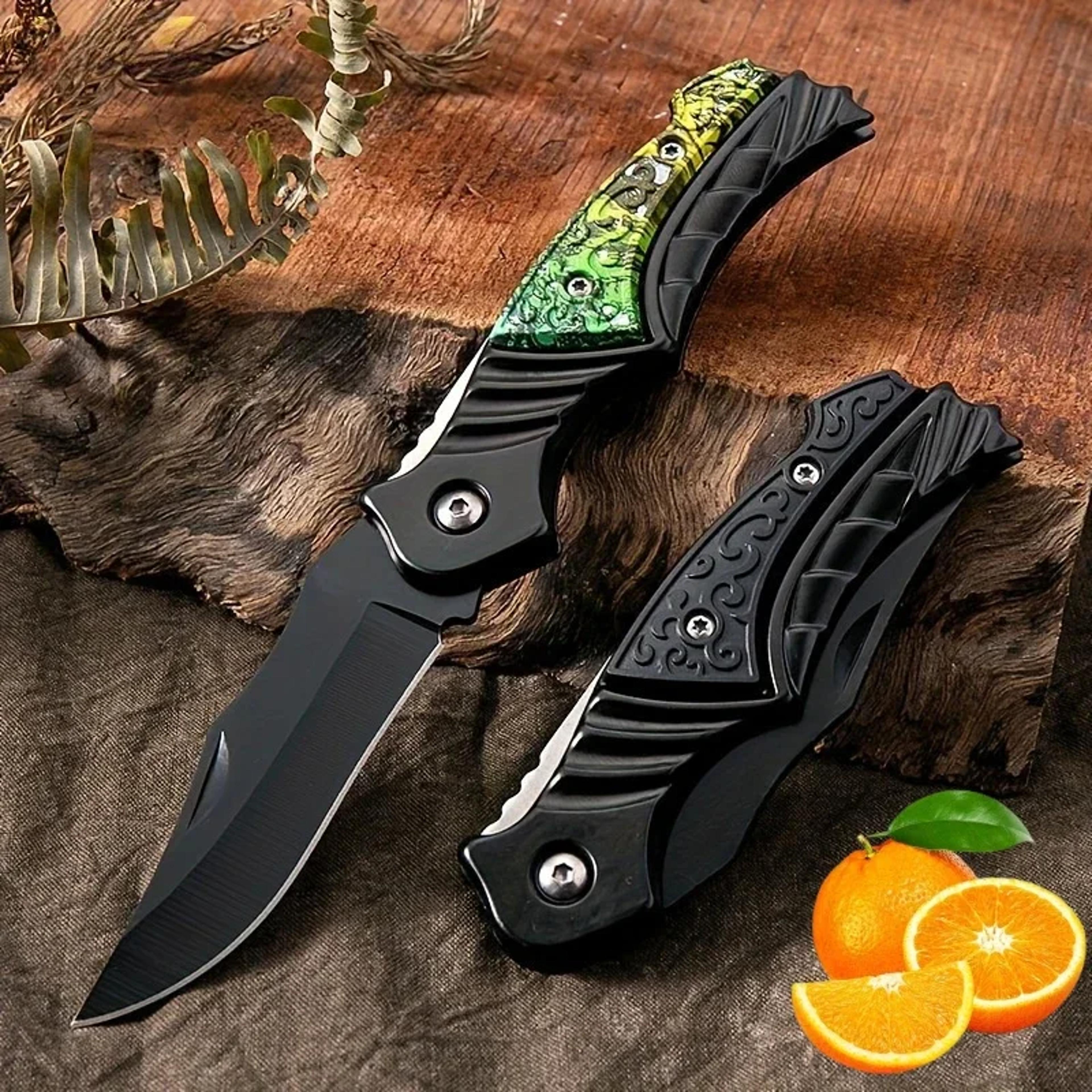 portable folding fruit knife for camping hiking and outdoor food prep