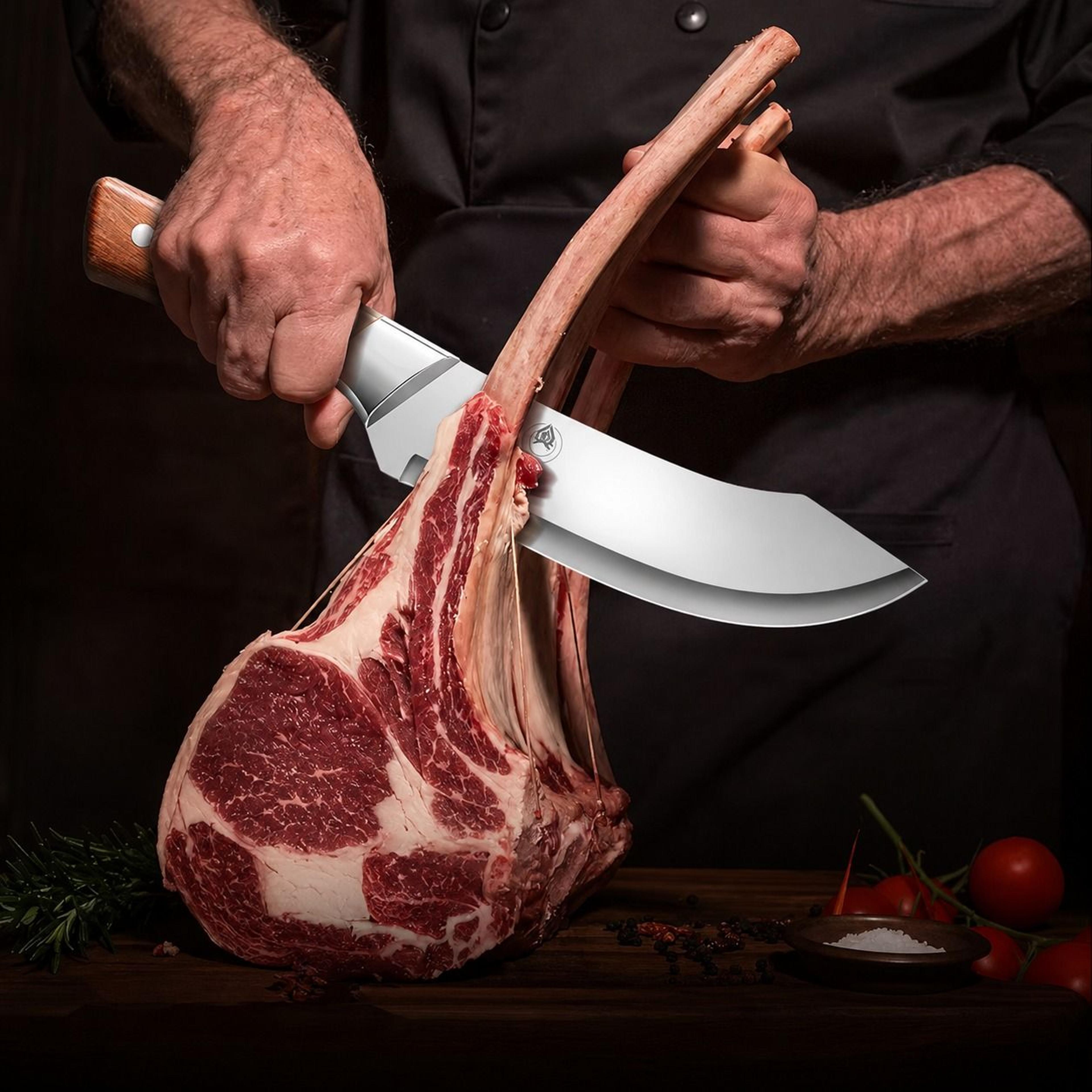 curved butcher knife ultra sharp stainless steel trimming & boning blade
