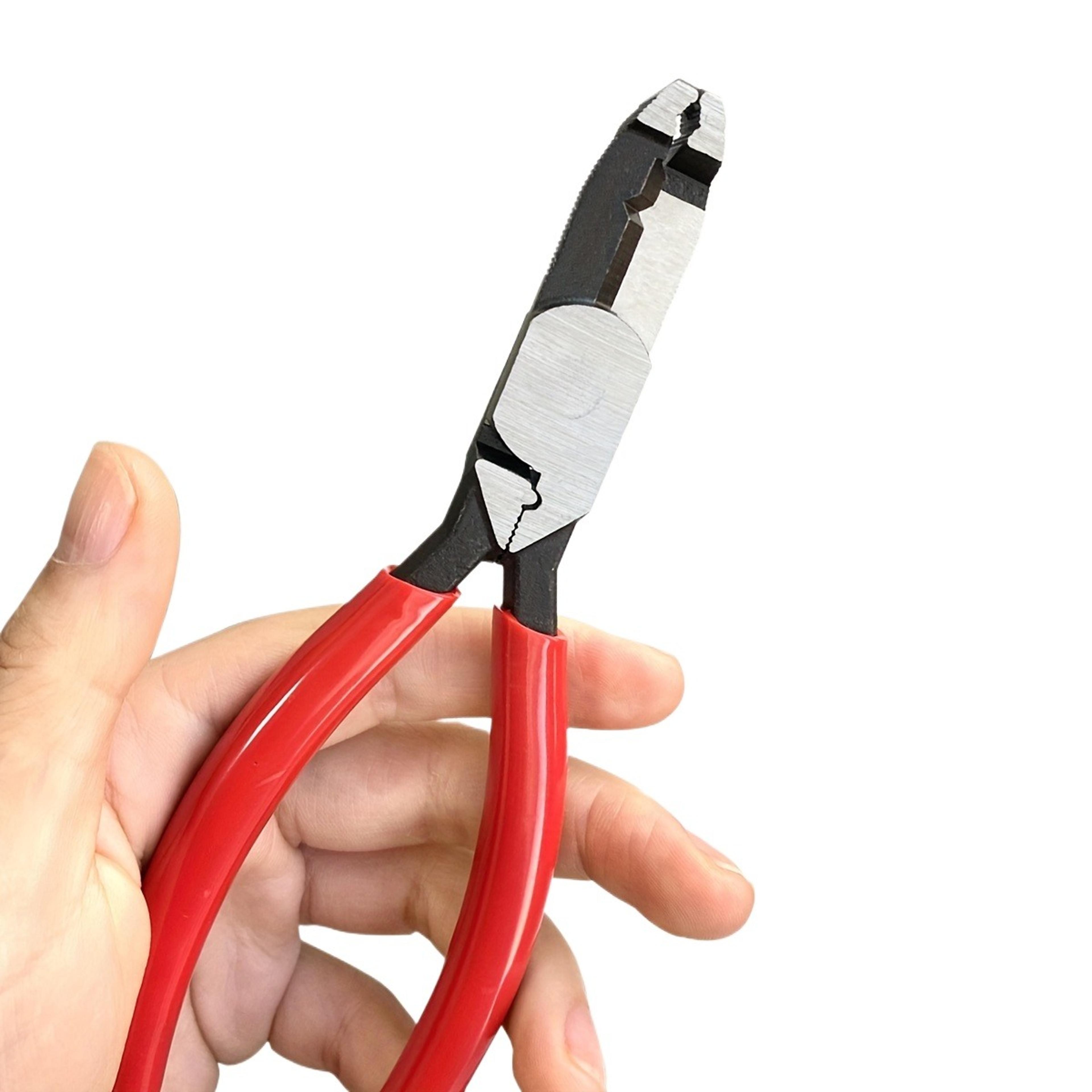 damaged screw extractor pliers & wire crimping tool