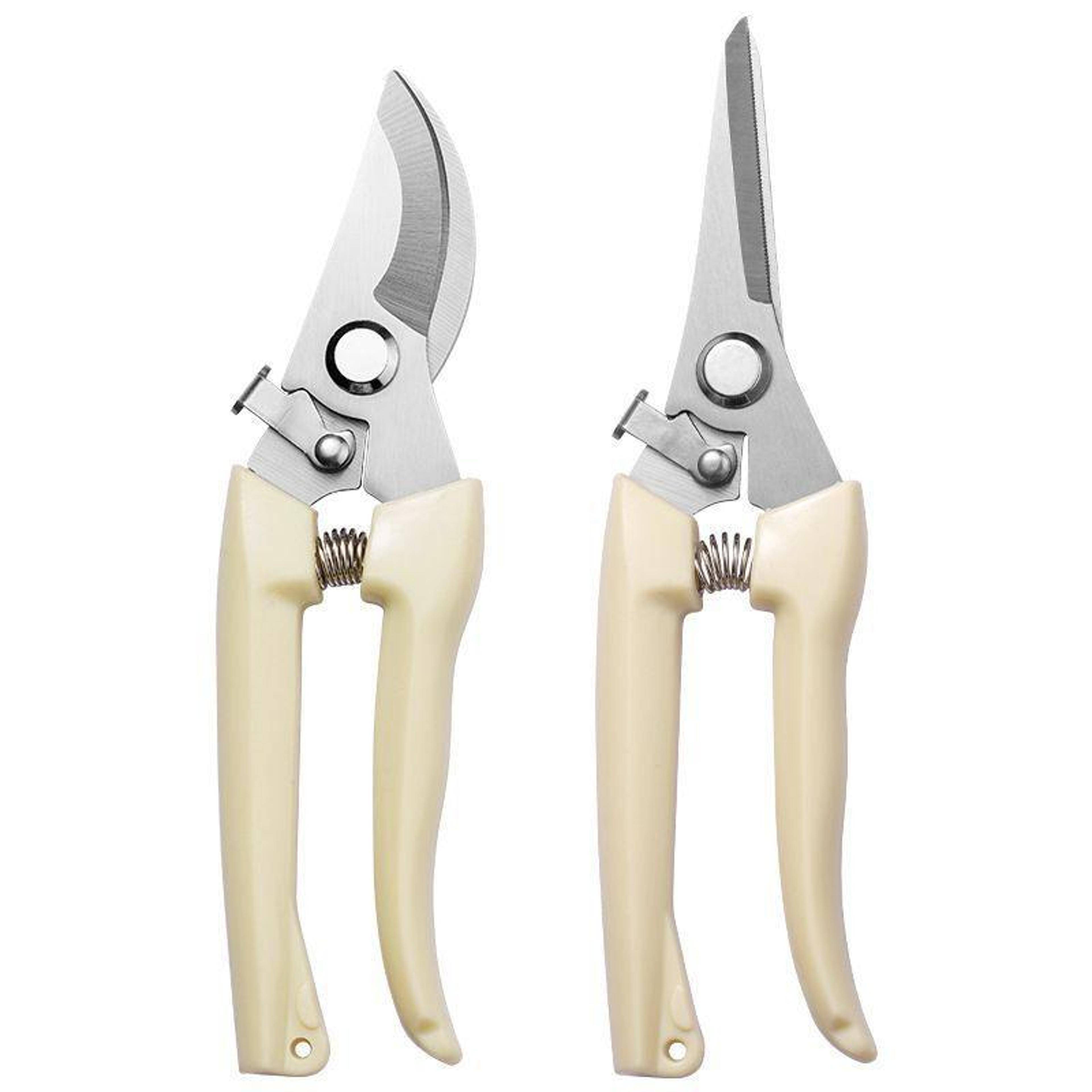 stainless steel pruning shears for garden trees, flowers & branches