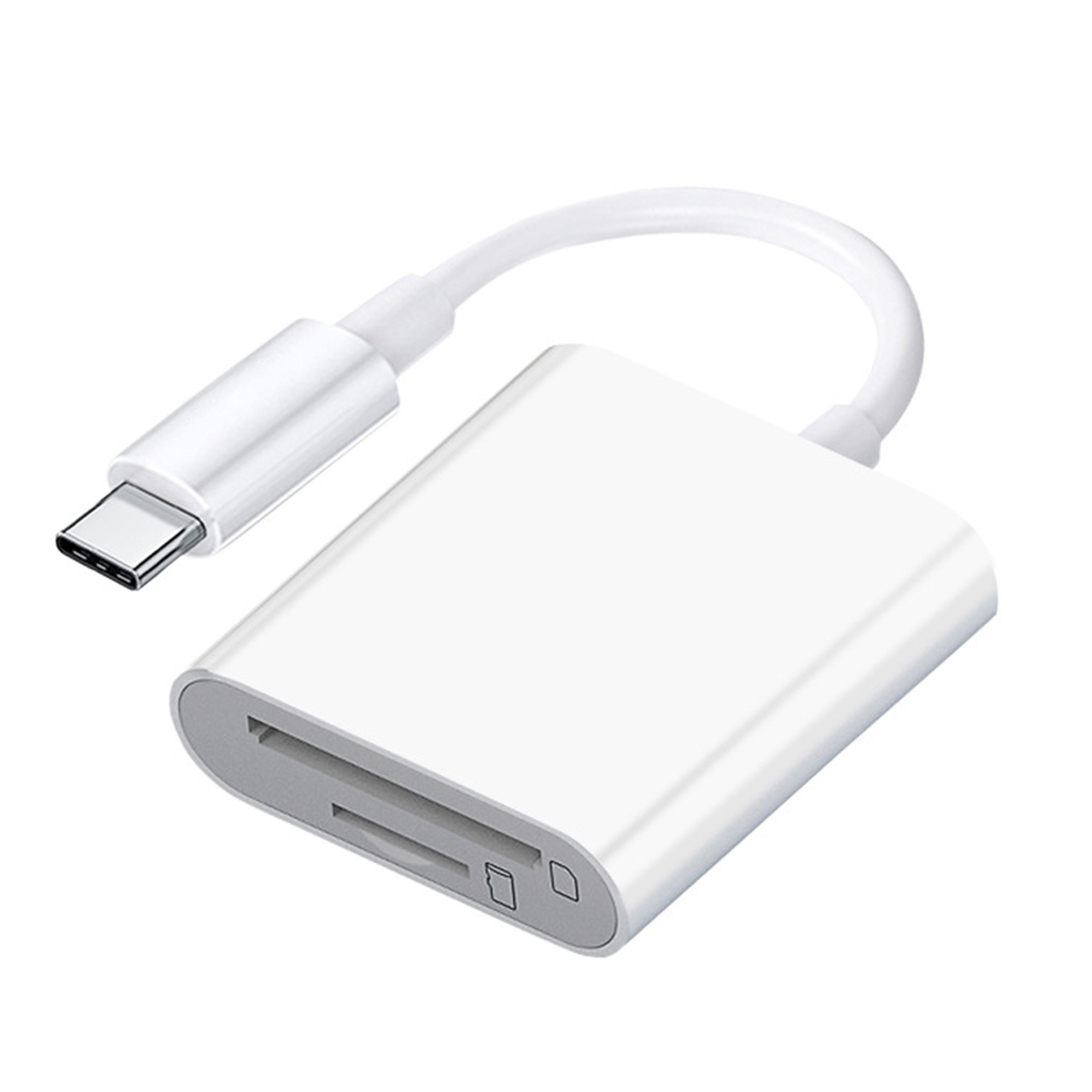 usb c otg card reader & sd/tf memory adapter fast data transfer for ipad, tablet, phone