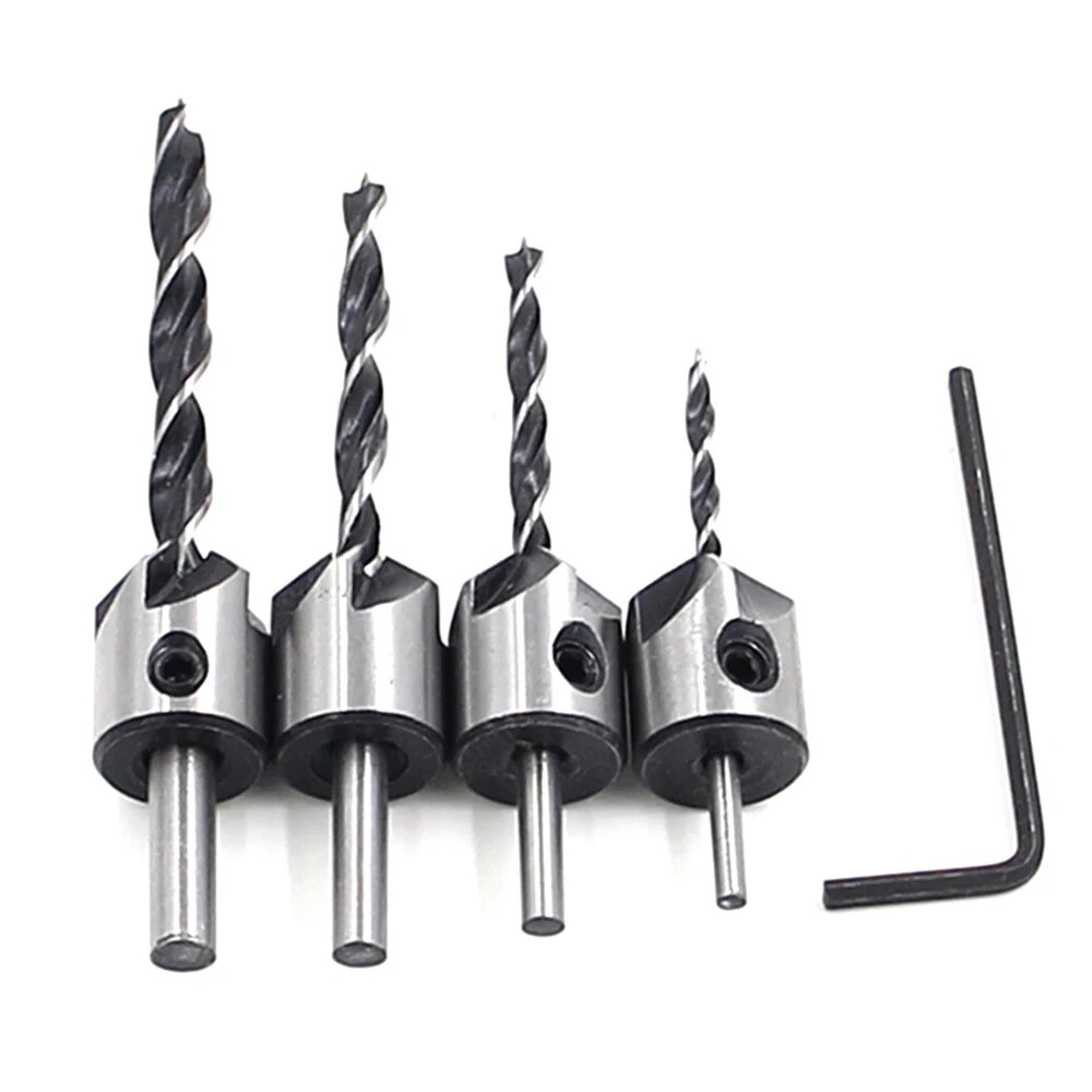 precision woodworking counterbore drill bit set chamfer & pilot hole drill bits for clean joinery