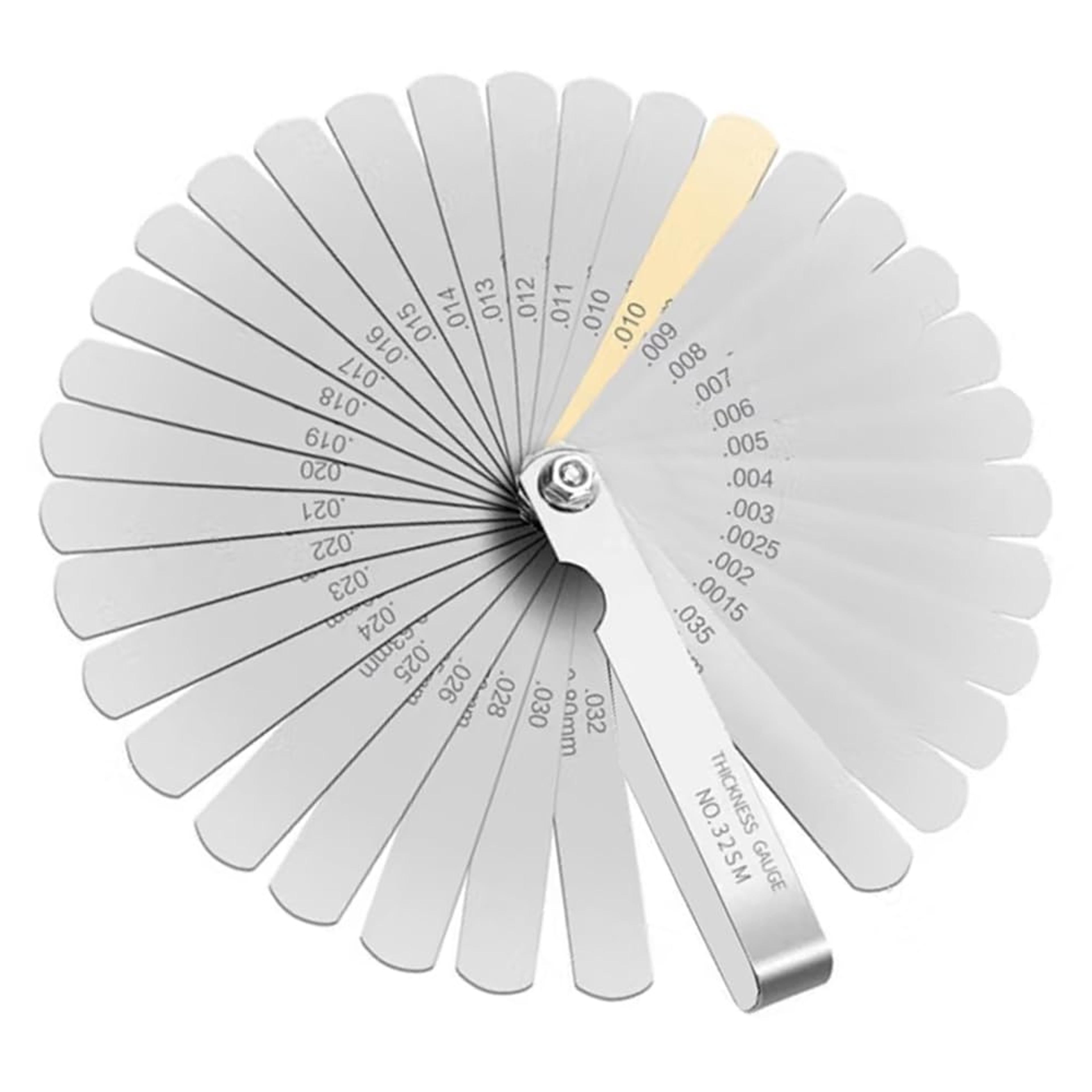 precision blade feeler gauge set stainless steel metric & sae gap measuring tool