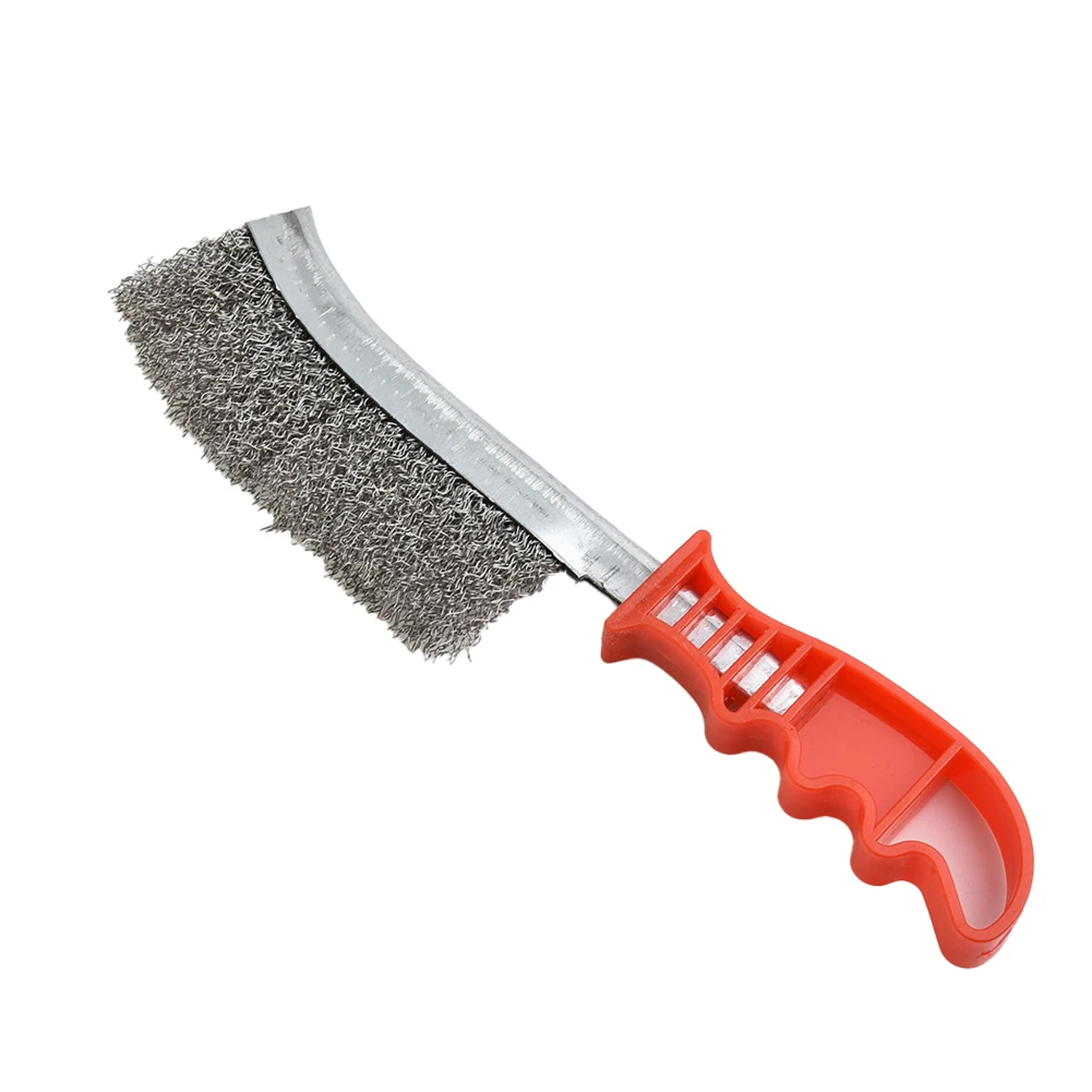 premium stainless steel heavy duty wire brush for rust removal & welding prep