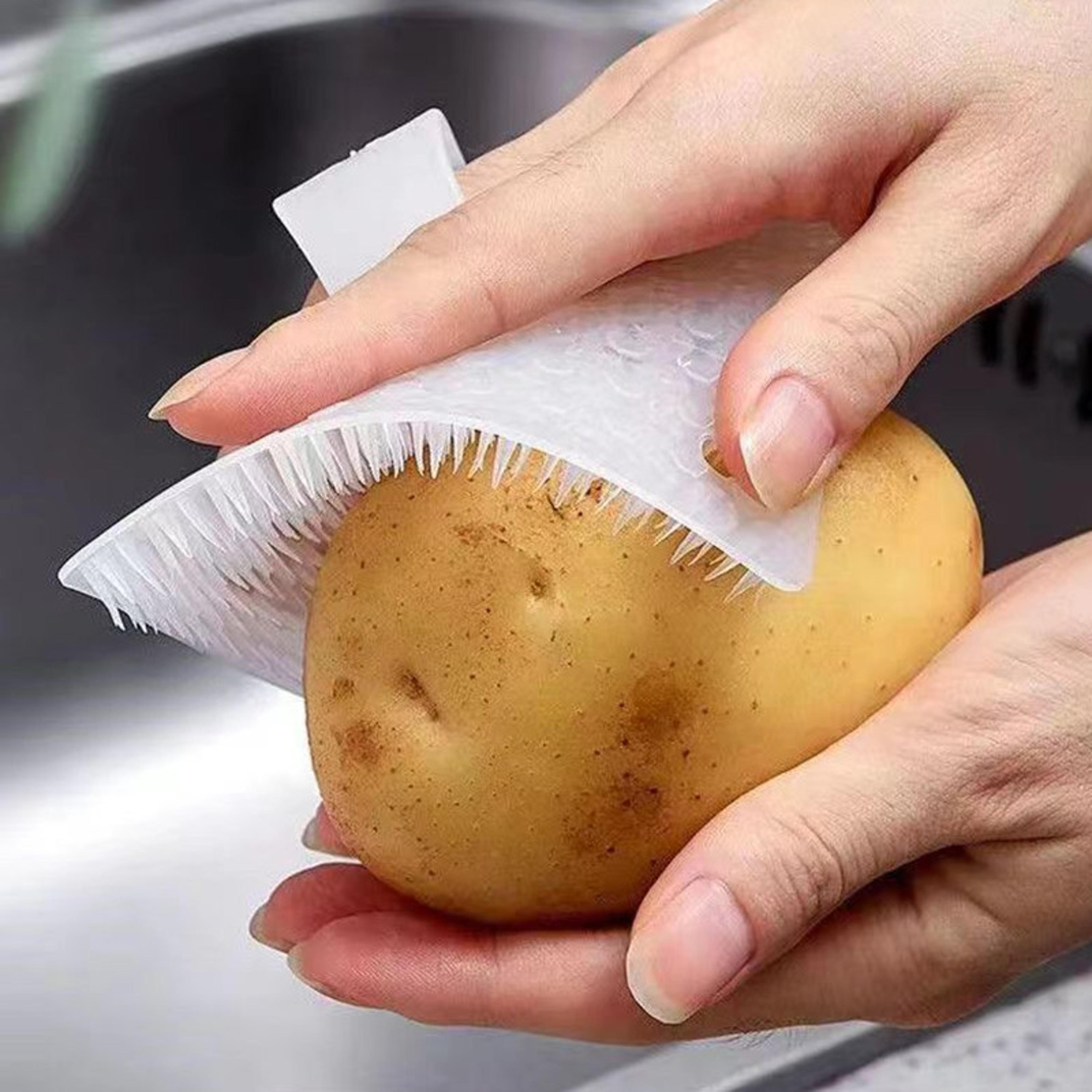 silicone crevice cleaning brush for dishes, fruits & vegetables