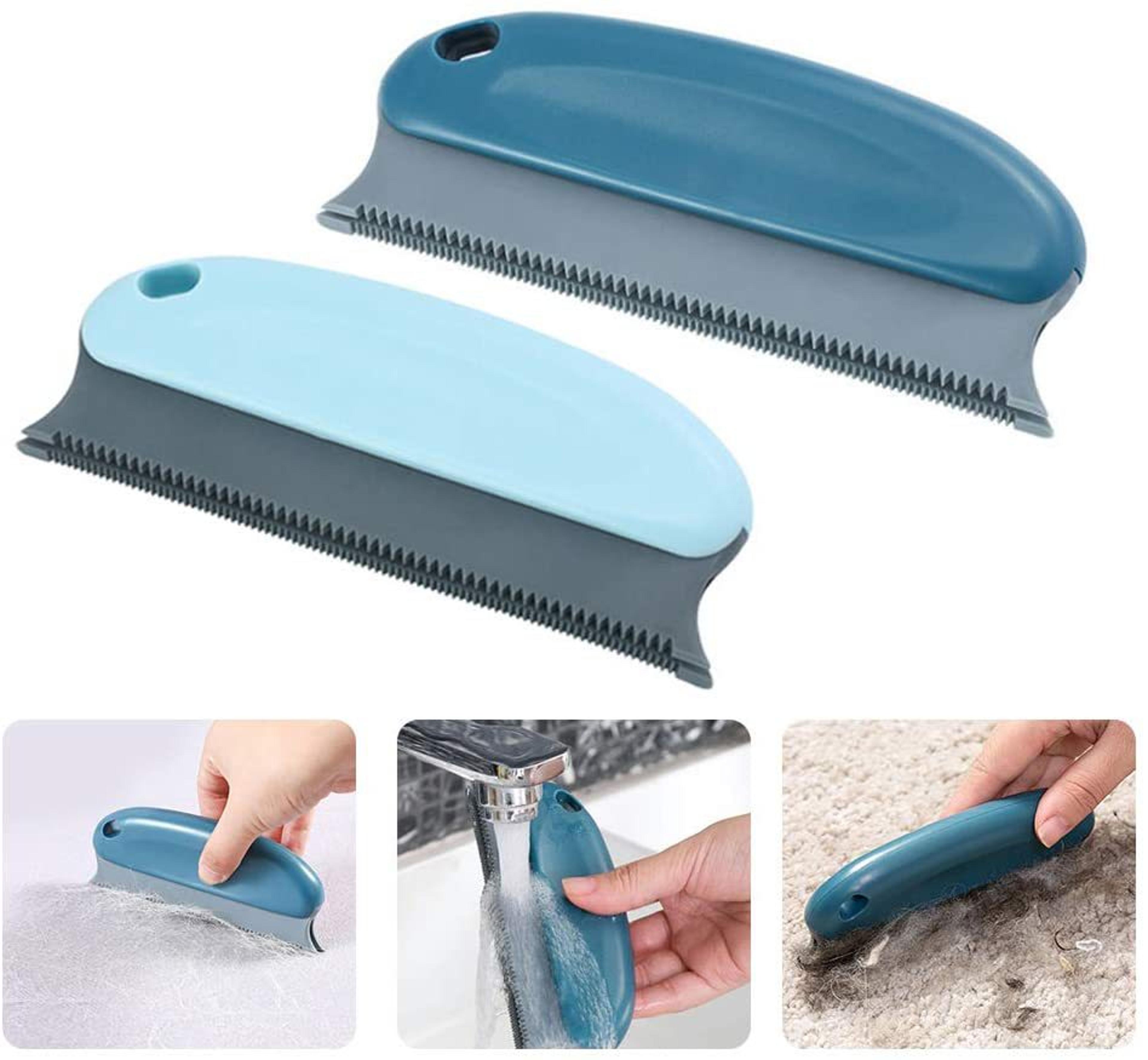 premium pet fur remover & fabric lint brush gentle, portable hair removal tool for clothes, sofa & home
