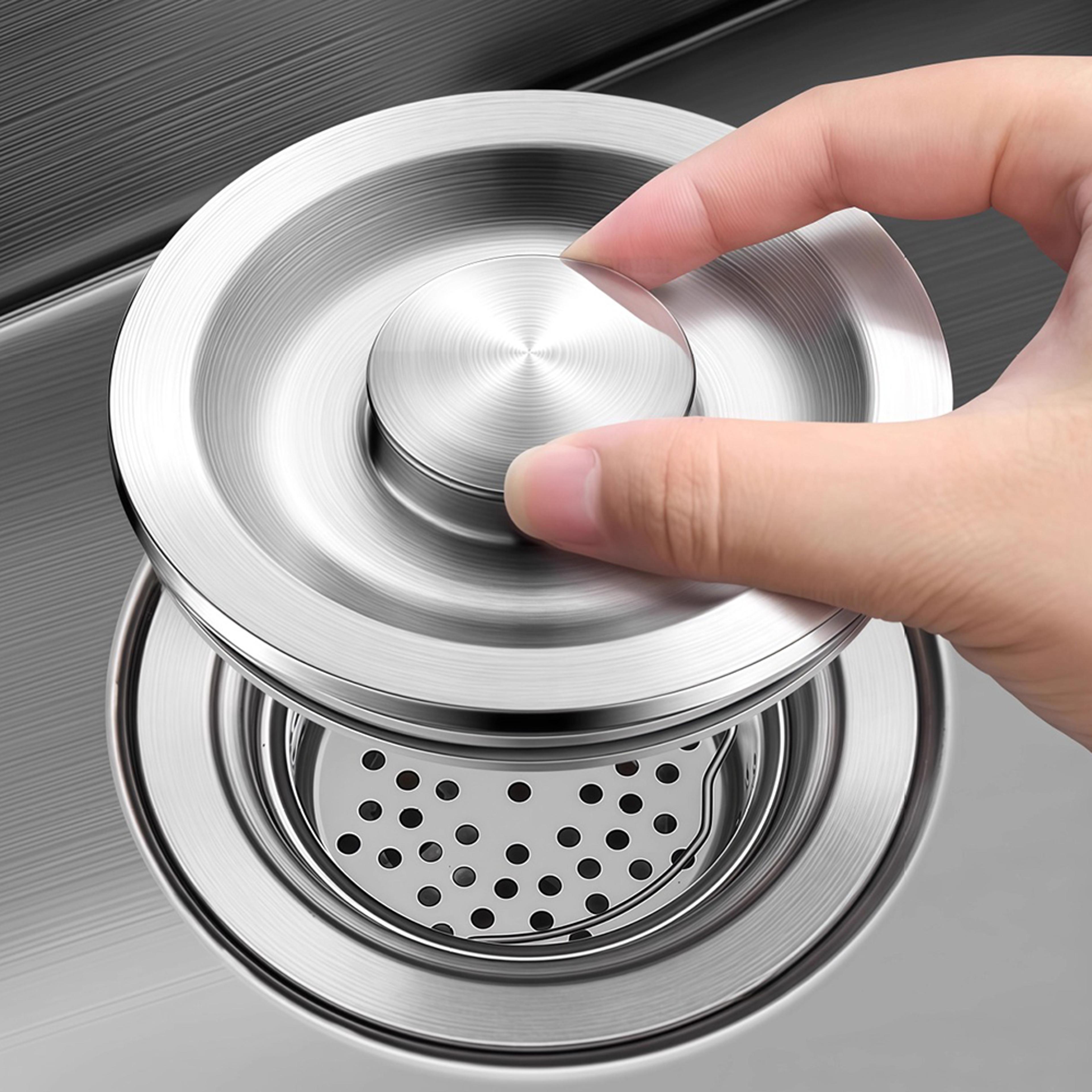 premium stainless steel kitchen sink drain stopper & universal sink cover plug