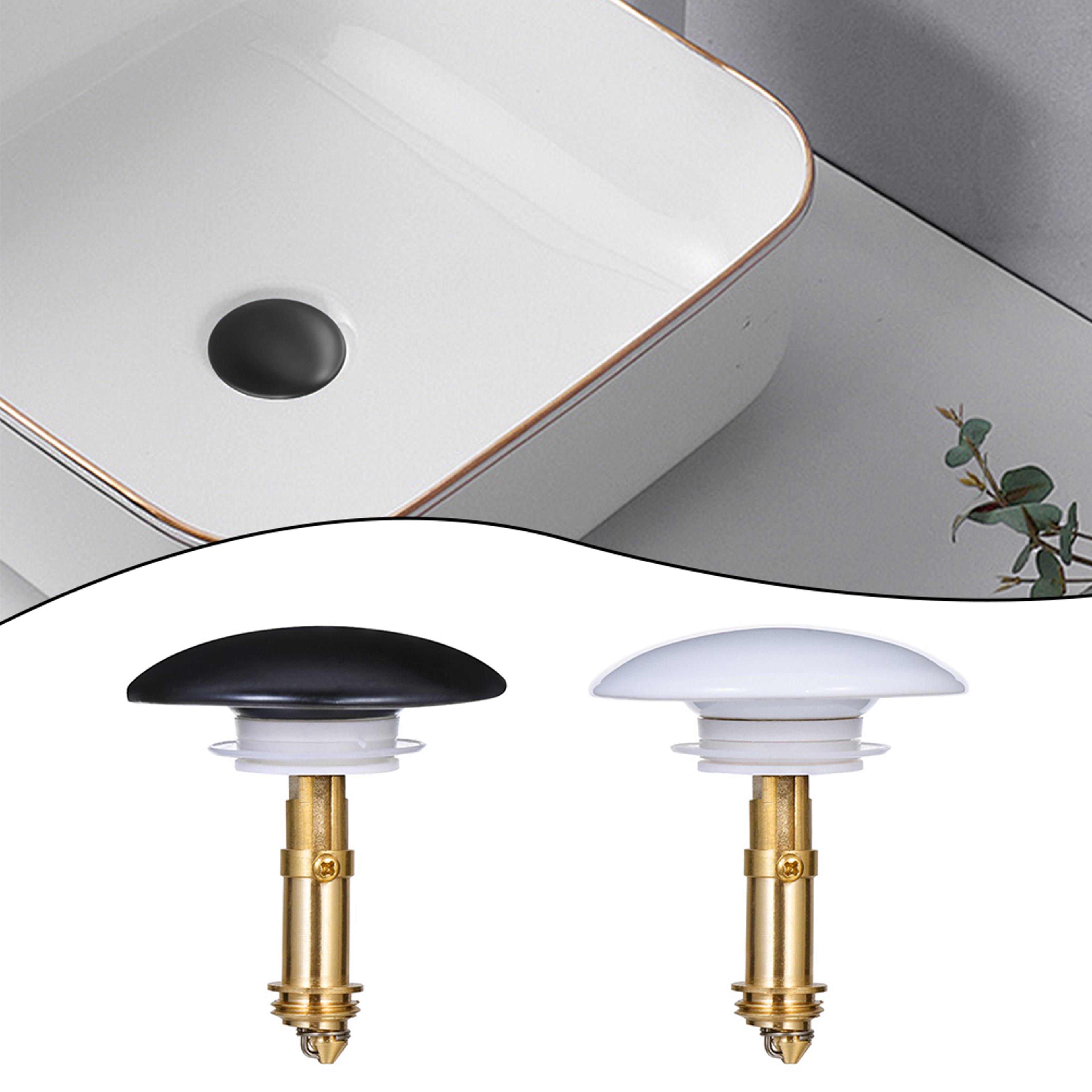 universal sink drain stopper click-clack pop up plug for bathroom & kitchen basins