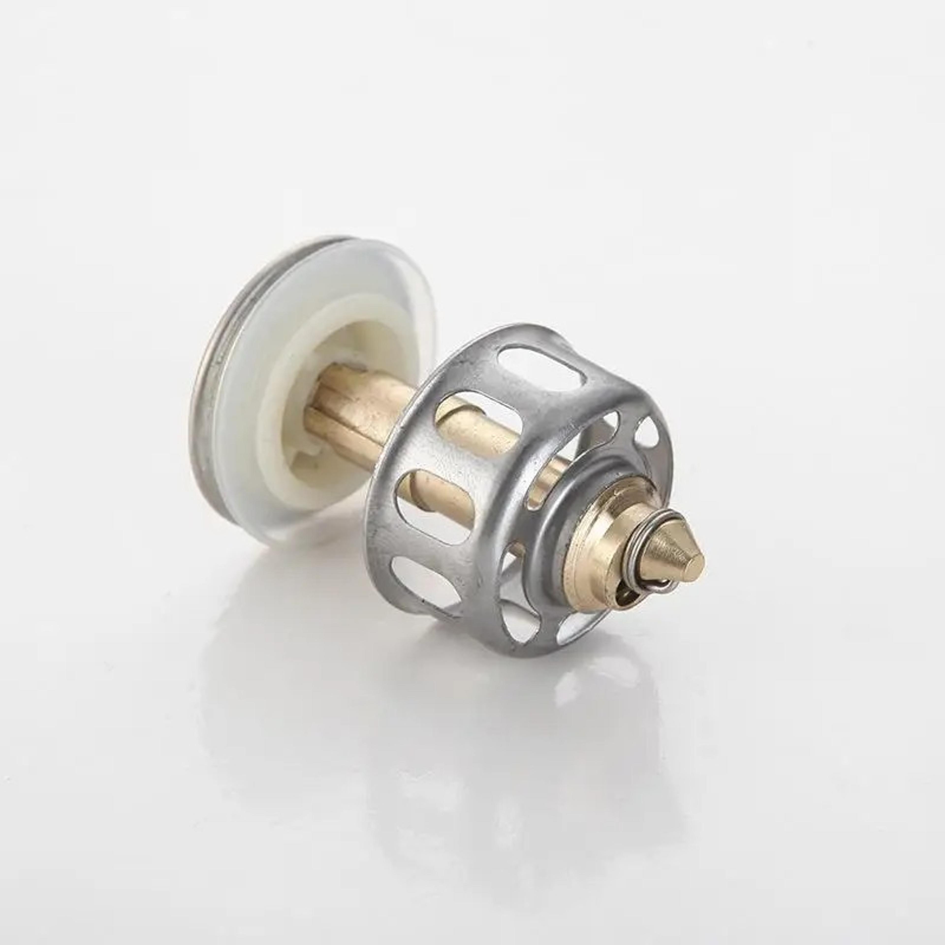 universal pop up sink drain stopper with hair catcher metal bathroom drain filter