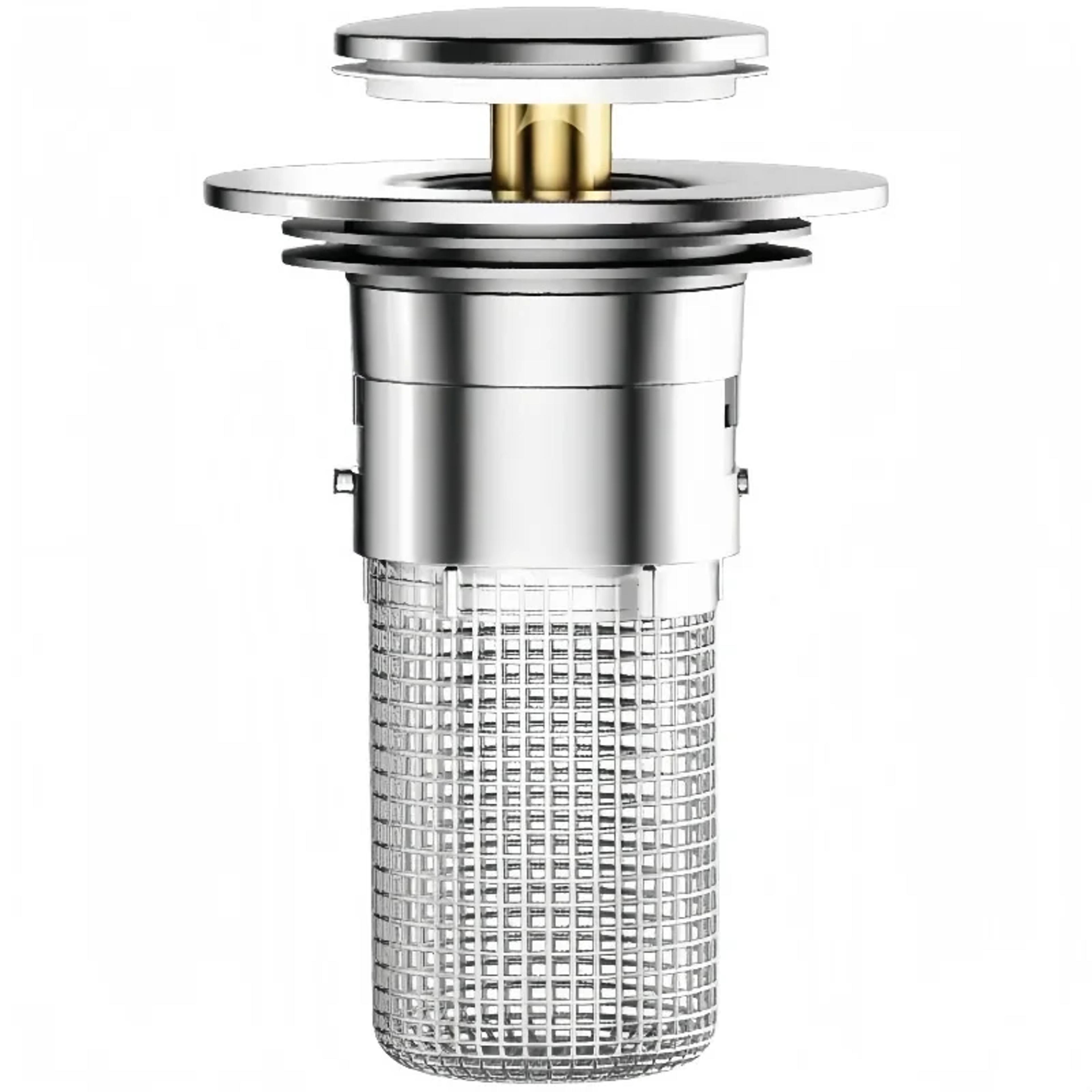 stainless steel sink drain plug with basin filter basket universal washbasin drain stopper