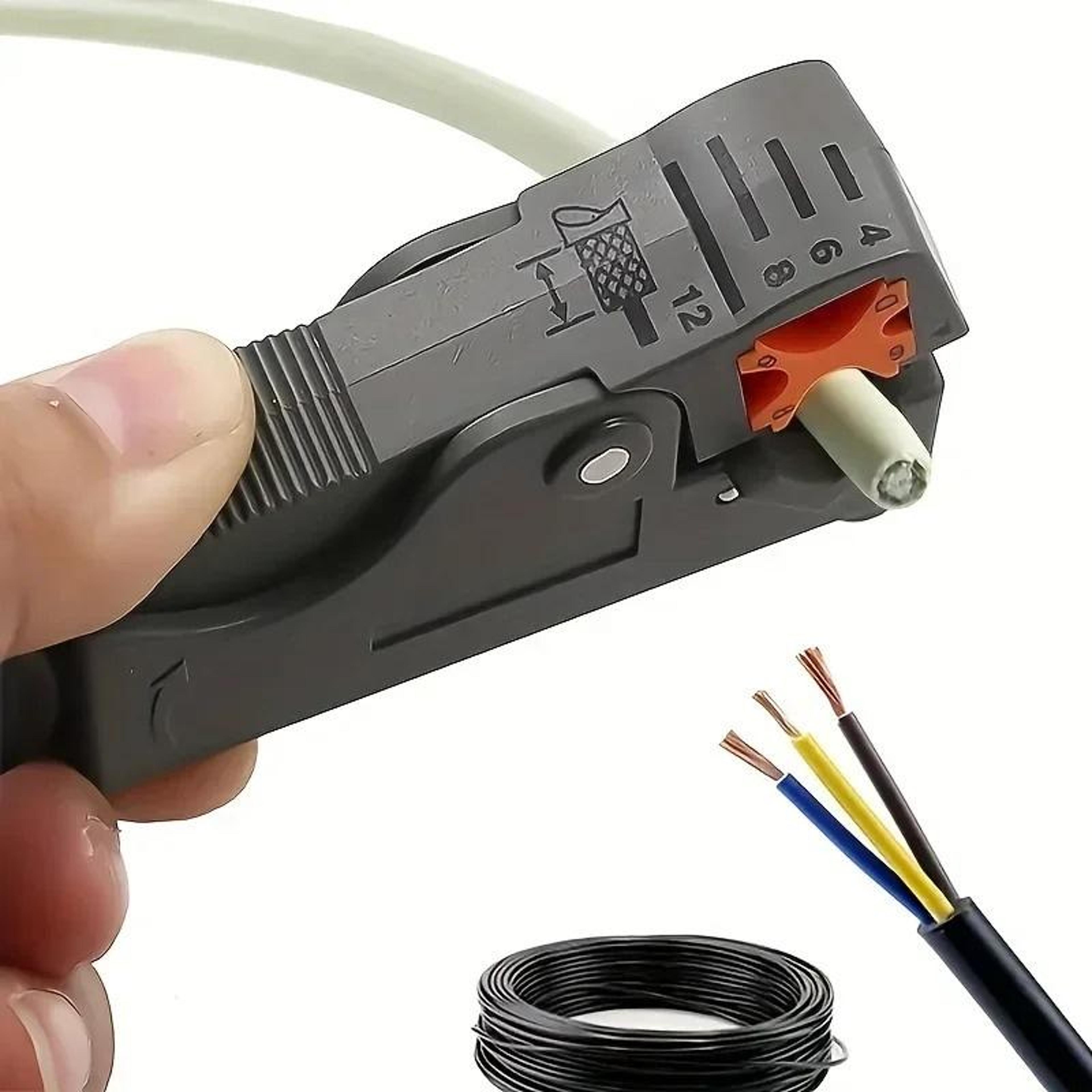 automatic wire stripper & cable cutter pliers for electrical and coaxial cables