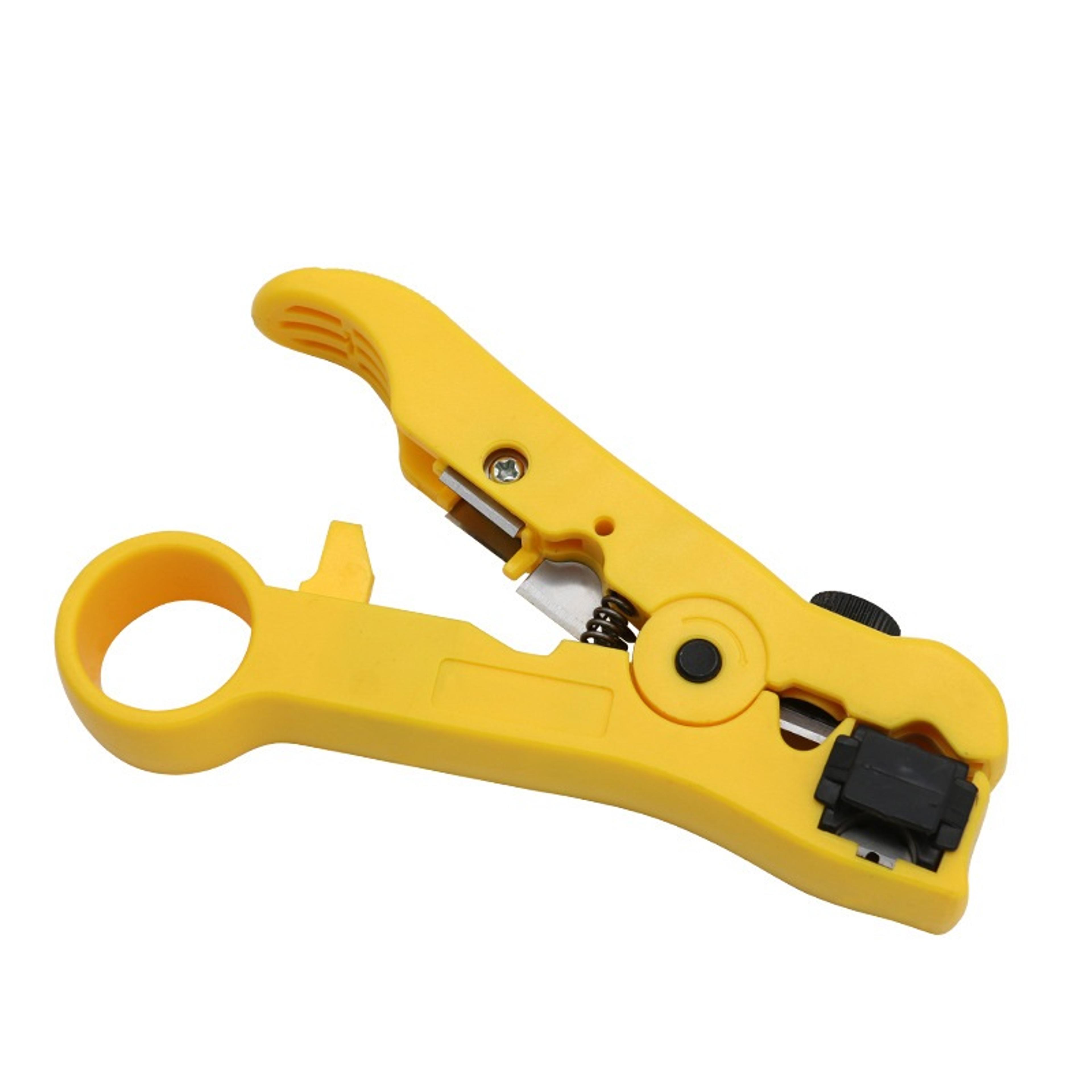precision cable stripping tool & wire cutter for coaxial and network cables