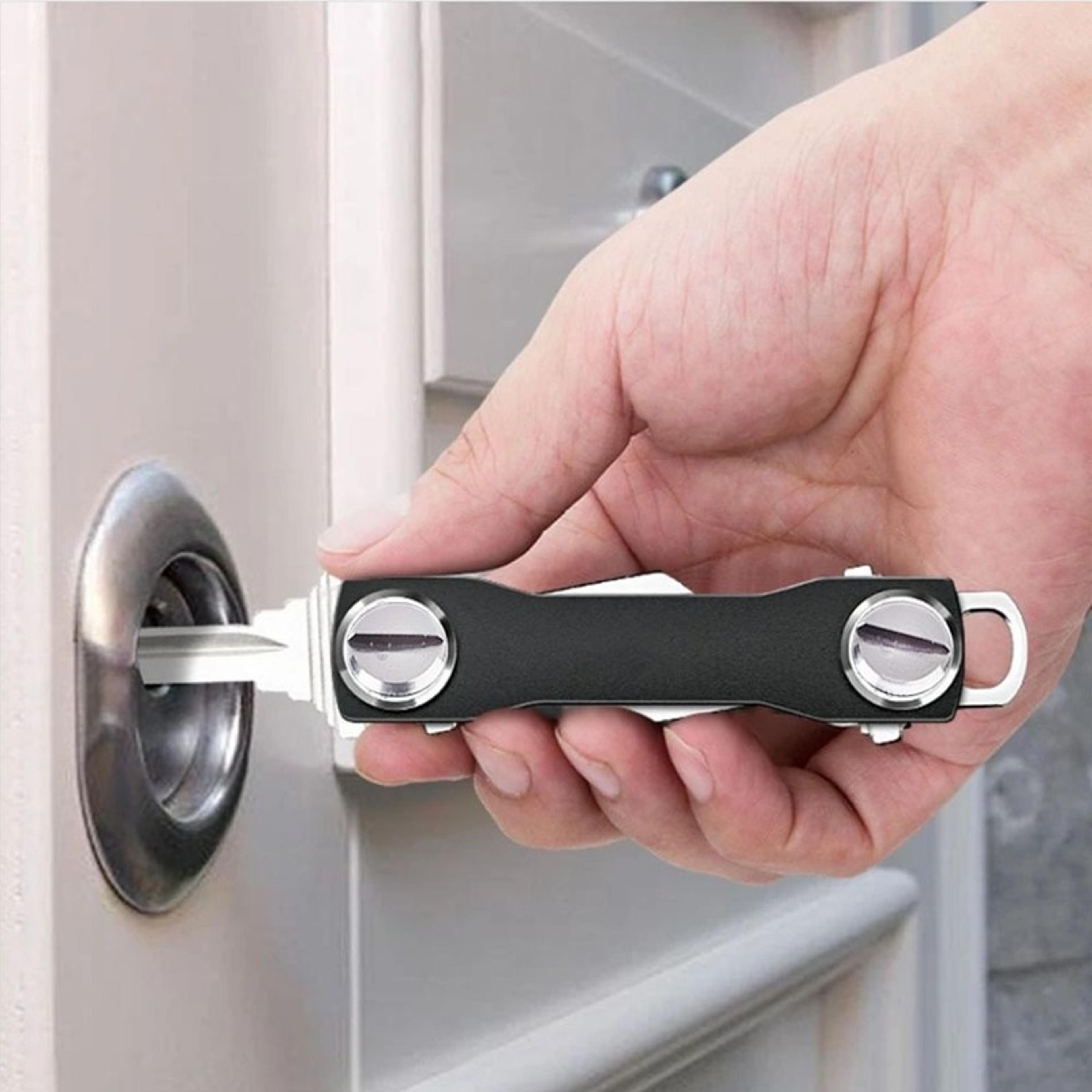 compact aluminum key organizer clip smart mini keychain holder for everyday carry