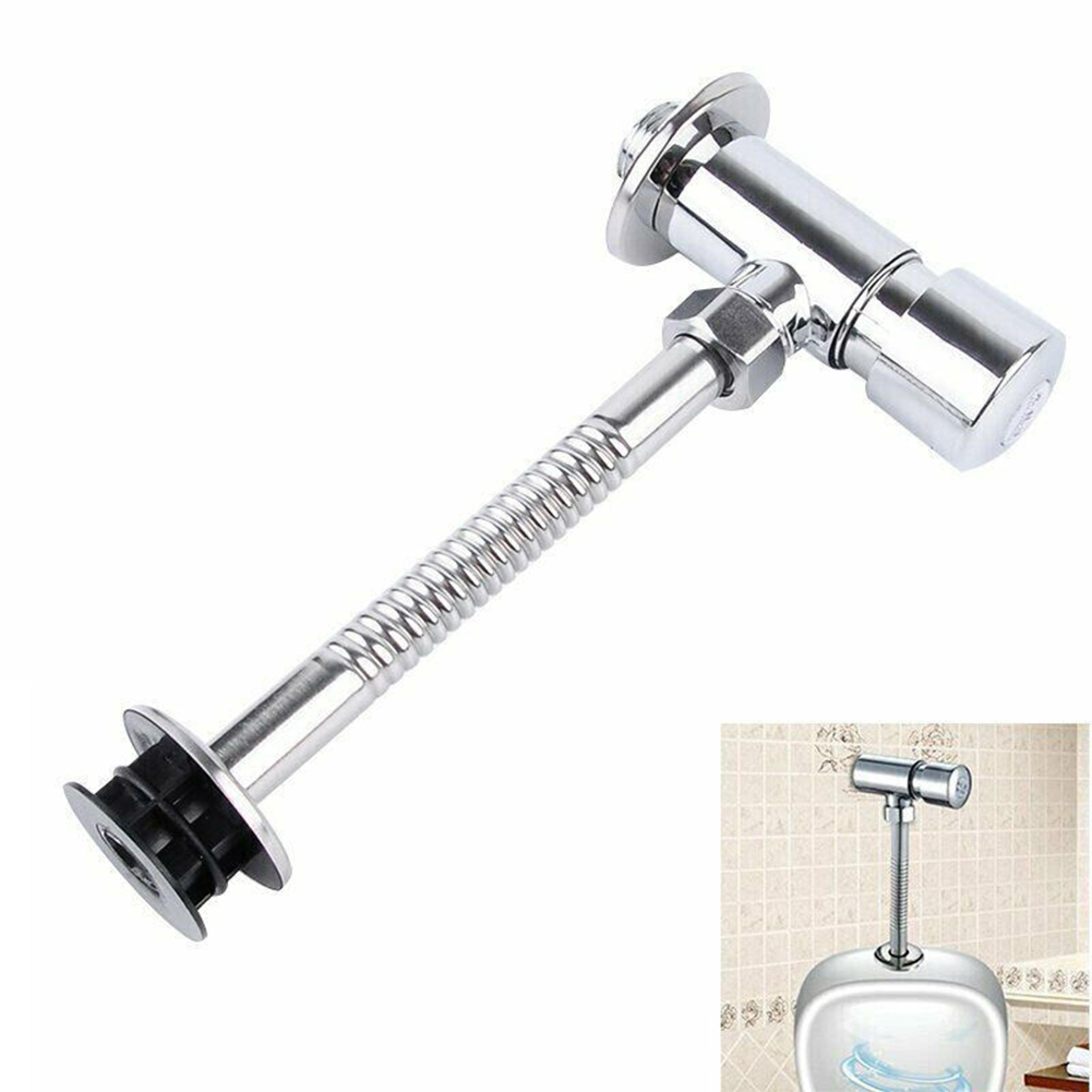 manual push urinal flush valve with auto shutoff for public restrooms